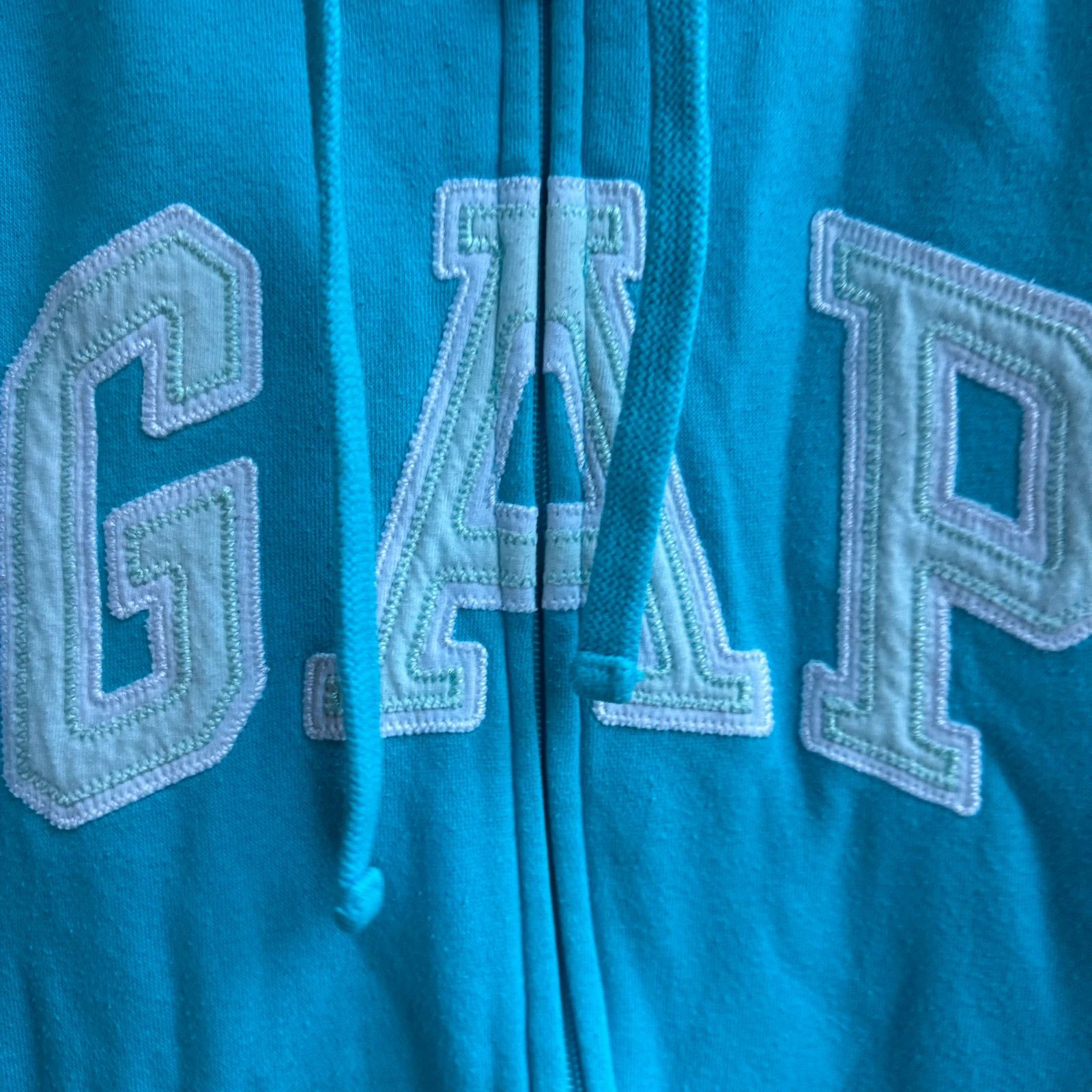 Gap GAP Zip Up Hoodie y2k Womans Sweatshirt Turquise Size M / US 6-8 / IT 42-44 - 6 Thumbnail