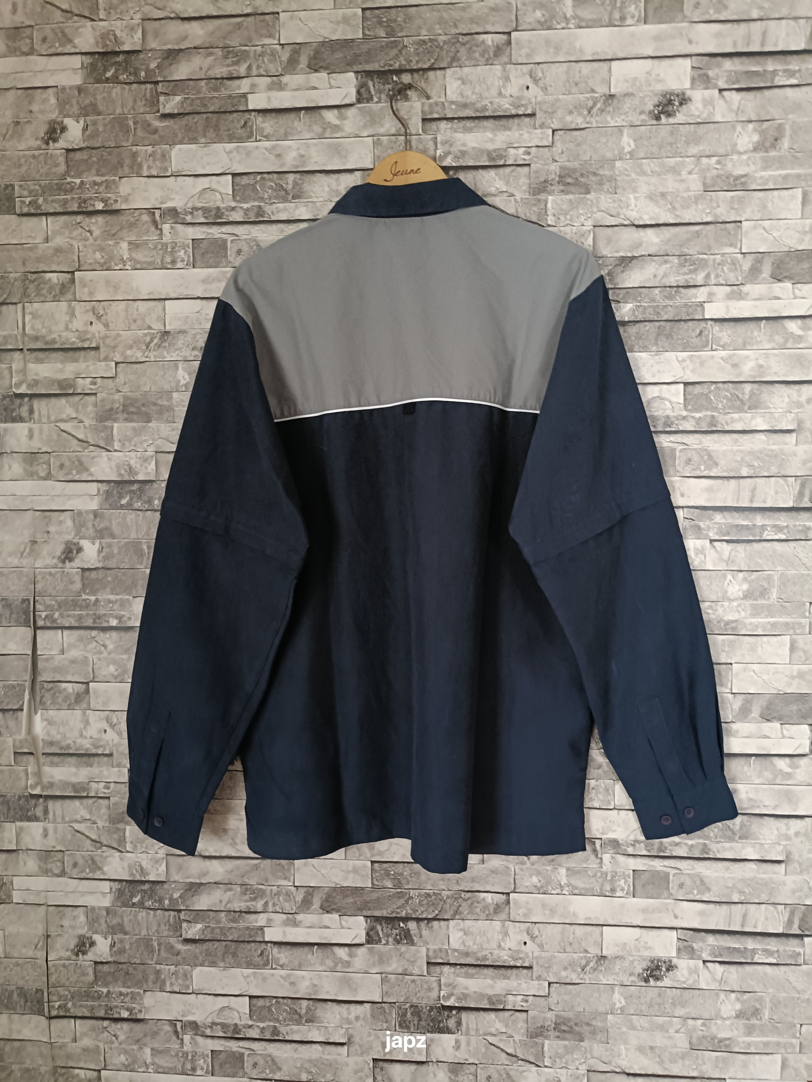 Hypebeast × Vintage Vintage fishbone two tone shirt detachable sleeves Size US L / EU 52-54 / 3 - 2 Thumbnail