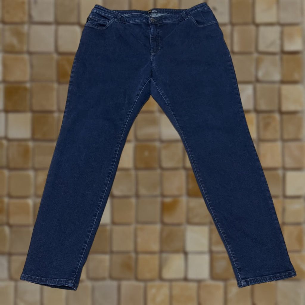 Lee VINTAGE Lee Women's Jean Pants Skinny Fit High Rise Medium Blue Size 18 Plus Size 40" / US 18 - 1 Thumbnail