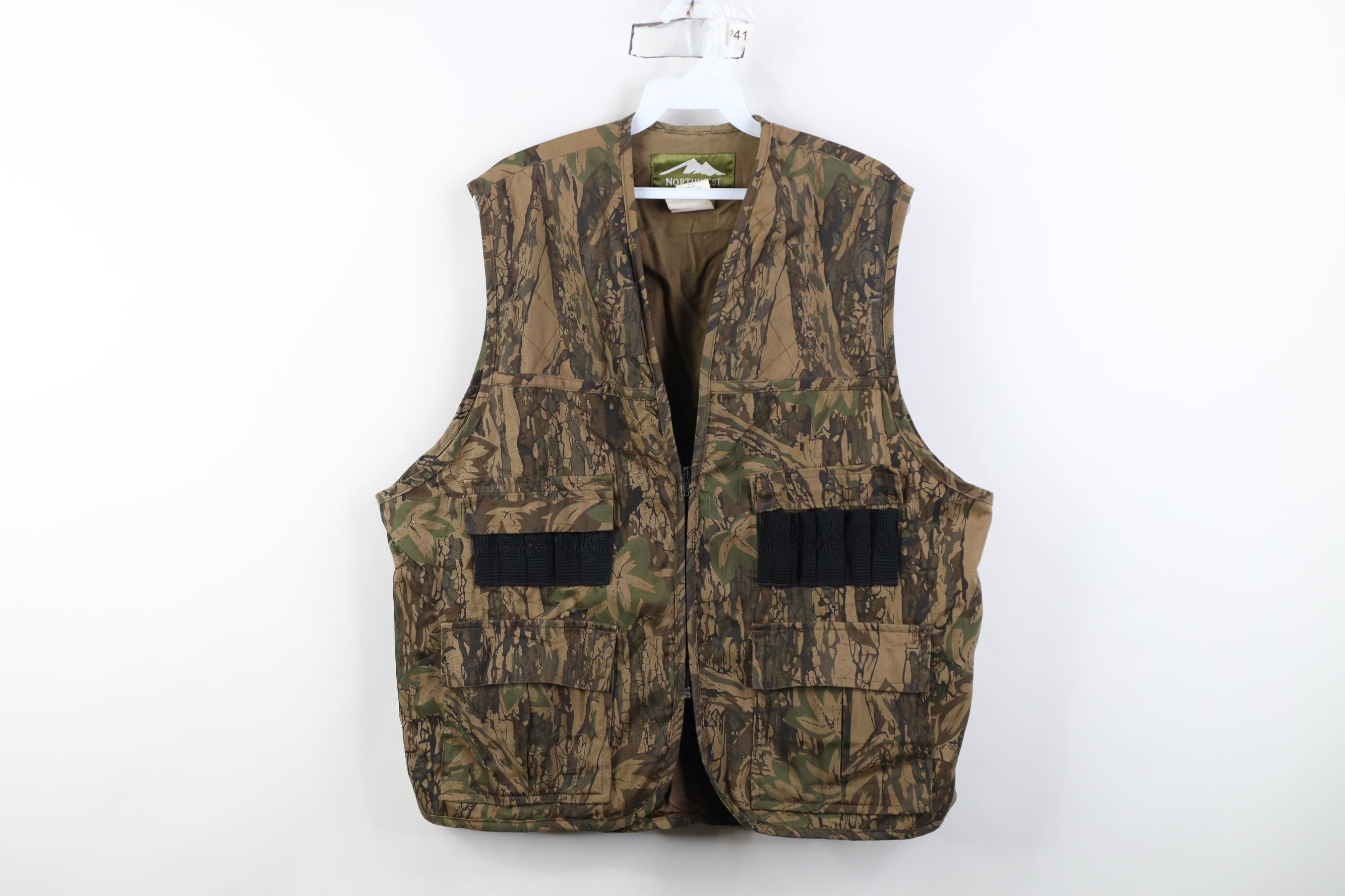Vintage Vintage 90s Y2K Streetwear Camouflage Hunting Vest Jacket Size US L / EU 52-54 / 3 - 1 Thumbnail