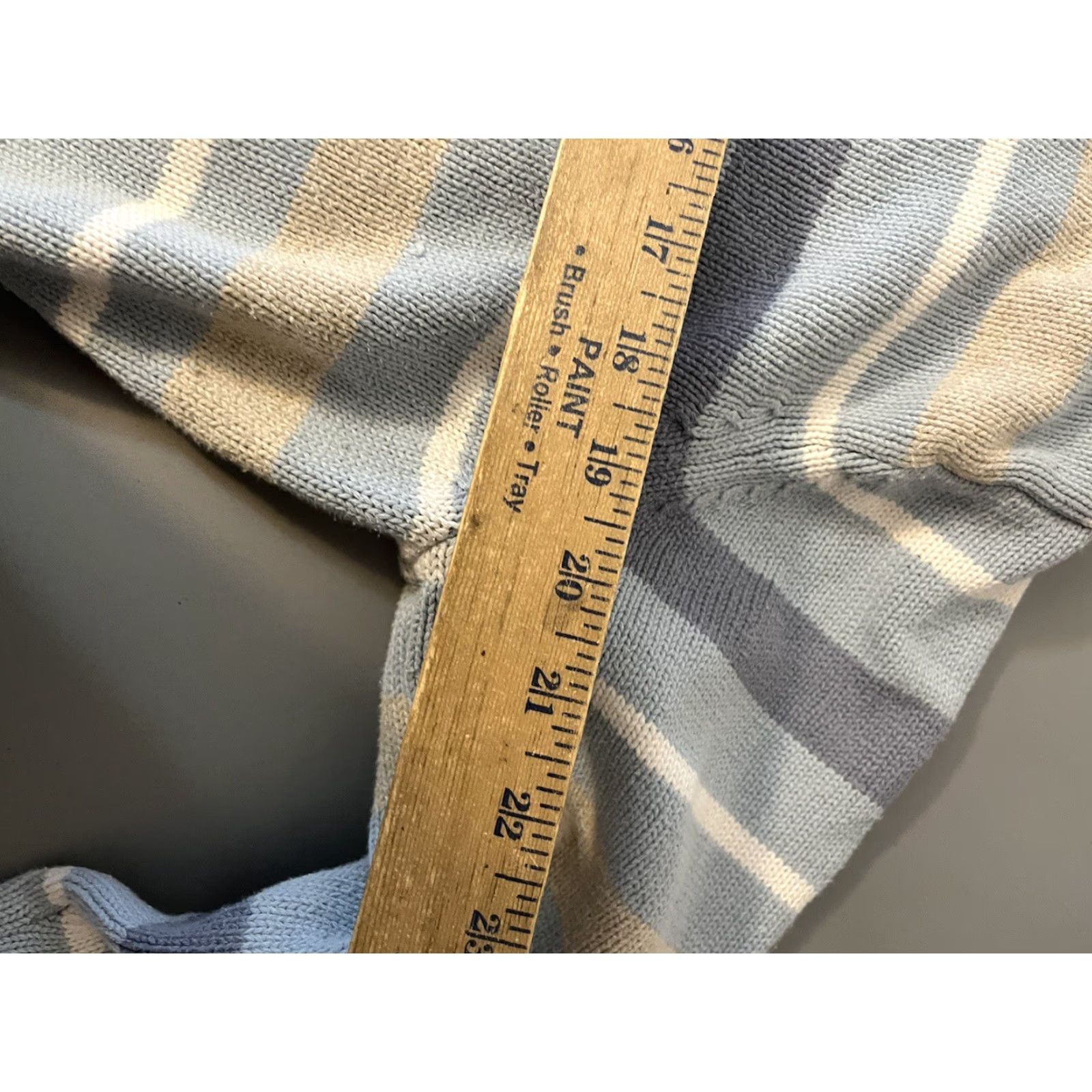 Liz Claiborne Liz Claiborne Sweater Women’s Size XL Blue Striped Cotton Pullover 1/4 Zip Long Sleeve Casual Size XL / US 12-14 / IT 48-50 - 5 Thumbnail
