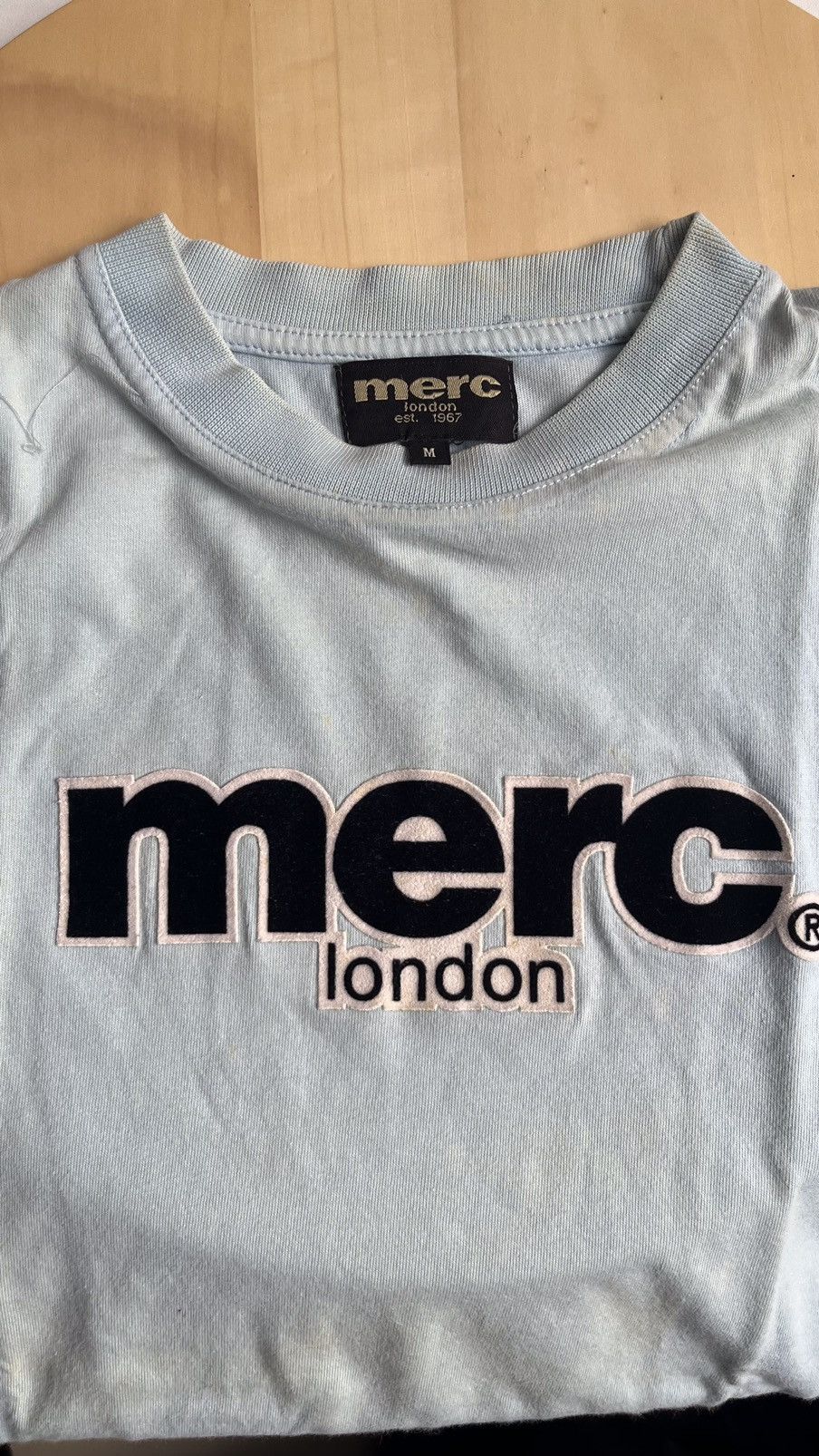 Merc × Other UK Vintage 90s Merc London Tee tshirt light blue mods fit cott Size US M / EU 48-50 / 2 - 9 Thumbnail