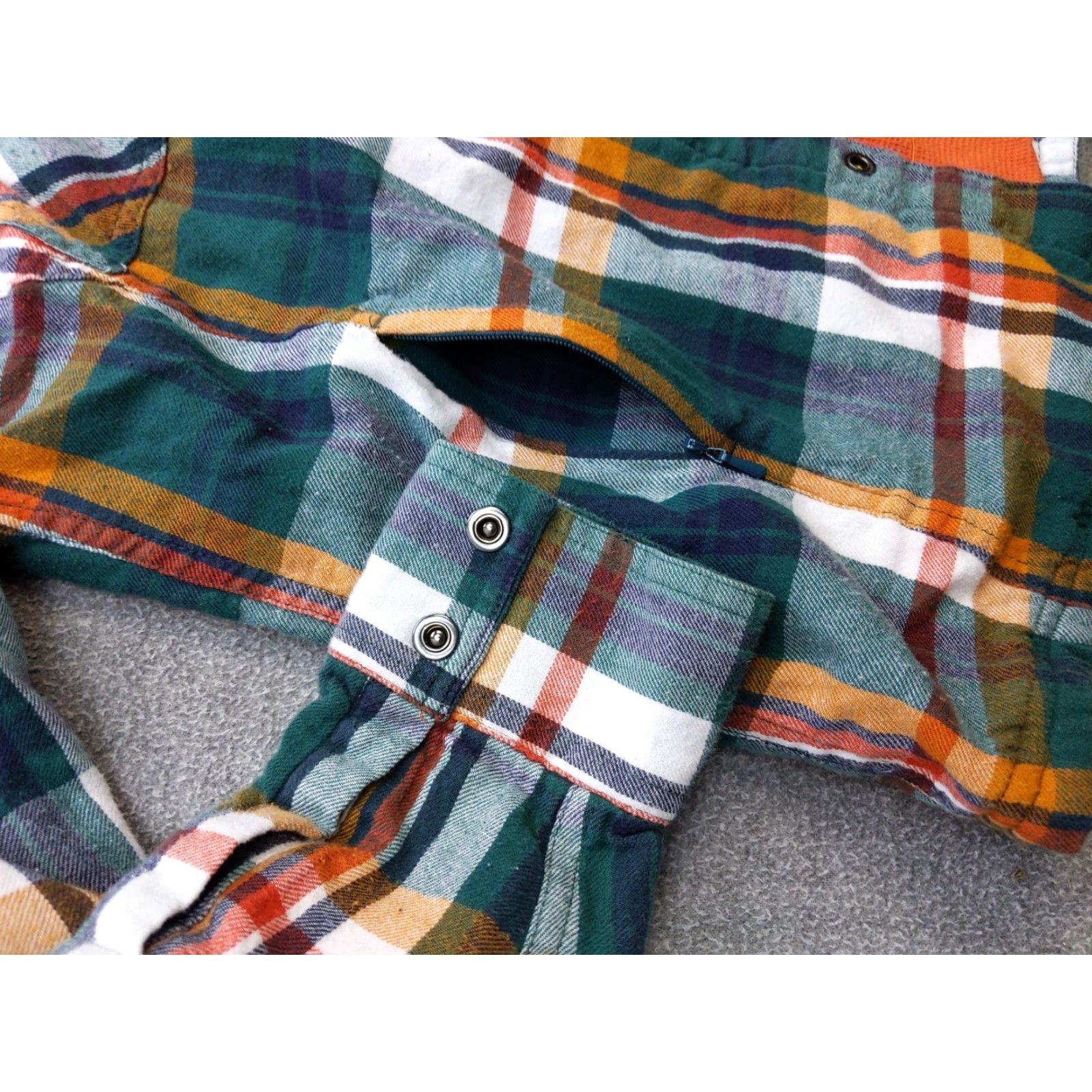 Prana PrAna Jacket Womens Small Green Plaid Flannel Lined Snap Pockets Thermal Size S / US 4 / IT 40 - 4 Thumbnail