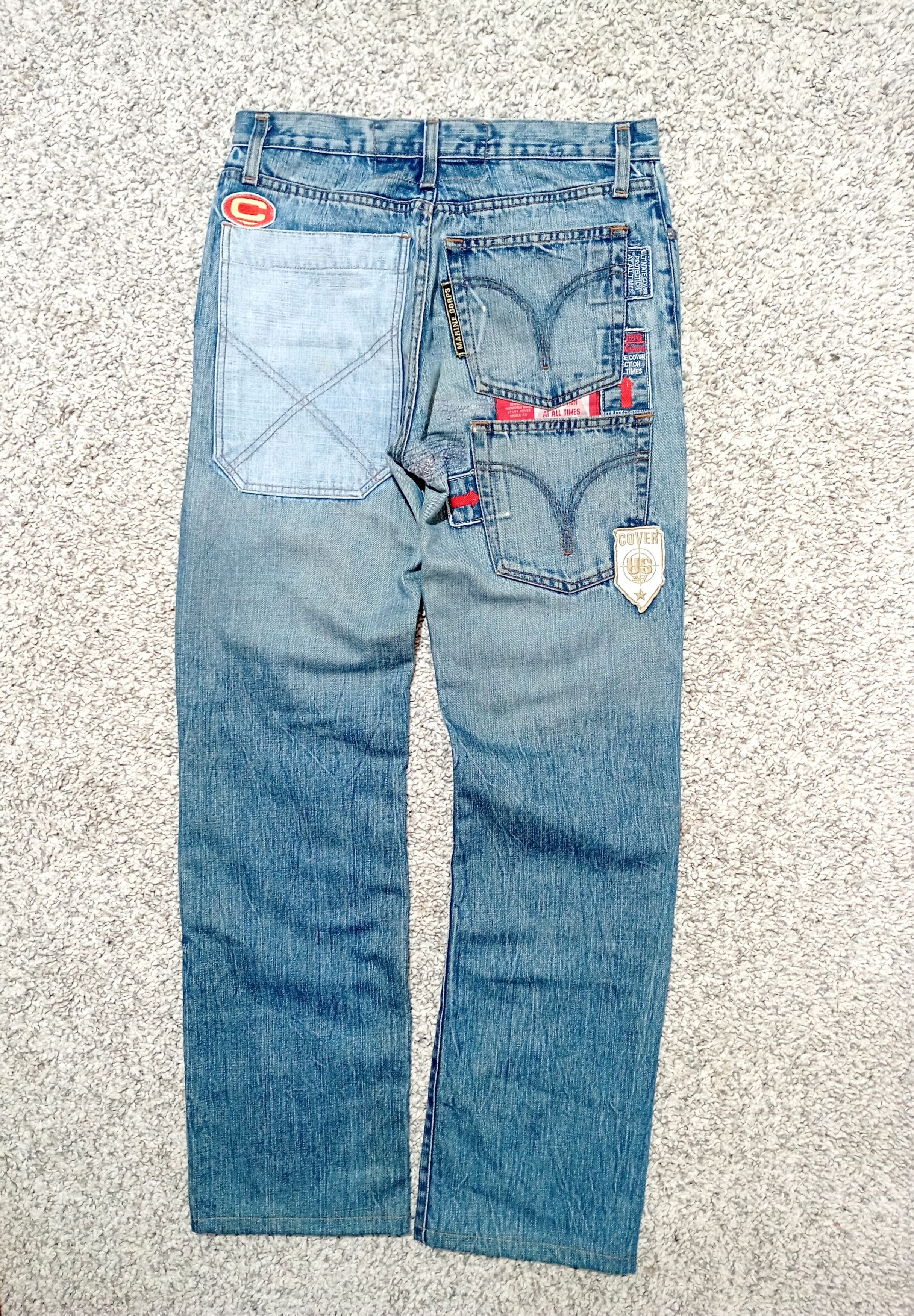 Vintage Cover USA Marins Multi Pockets Patched Denim Pants Size US 31 - 2 Thumbnail