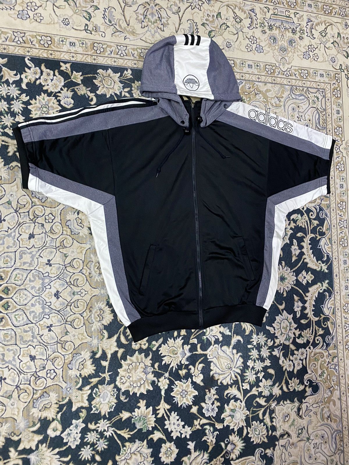 Adidas Adidas Vintage Zip Hoodie Short Sleeves Size US XL / EU 56 / 4 - 3 Thumbnail
