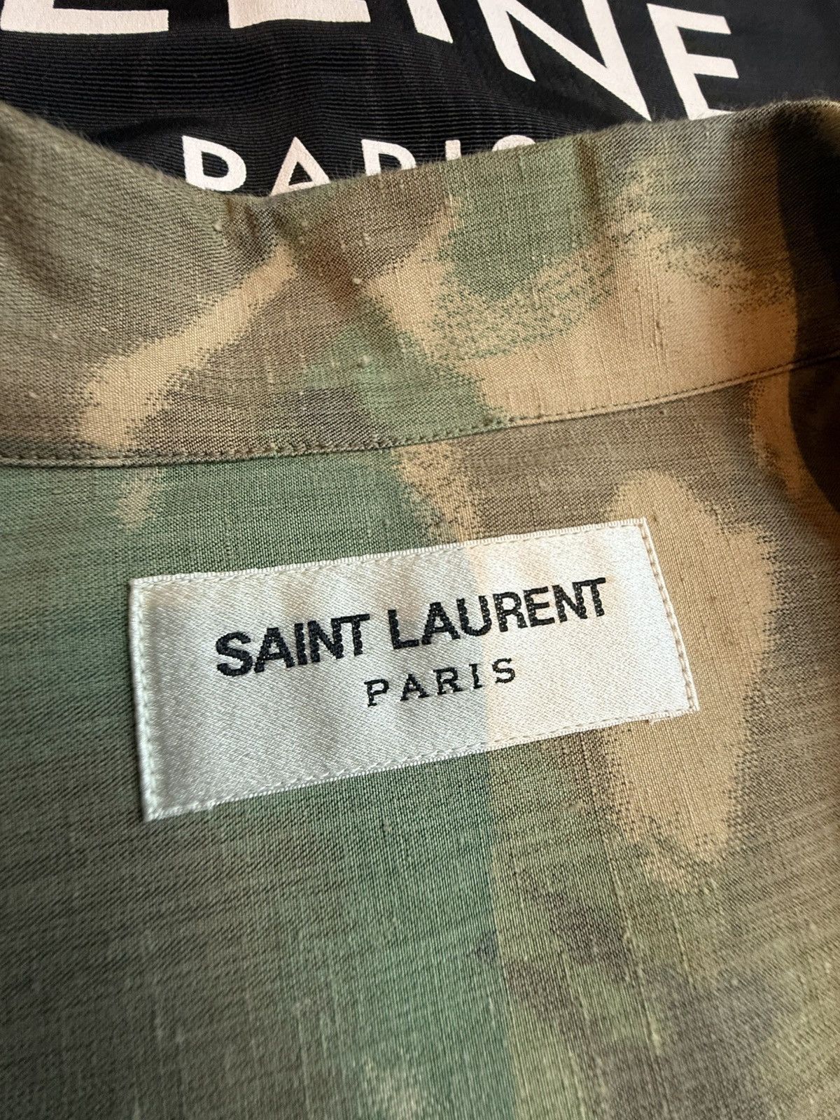 Saint Laurent Paris SS21 Saint Laurent camo short sleeve Hawaiian shirt 41 Size US L / EU 52-54 / 3 - 20 Thumbnail