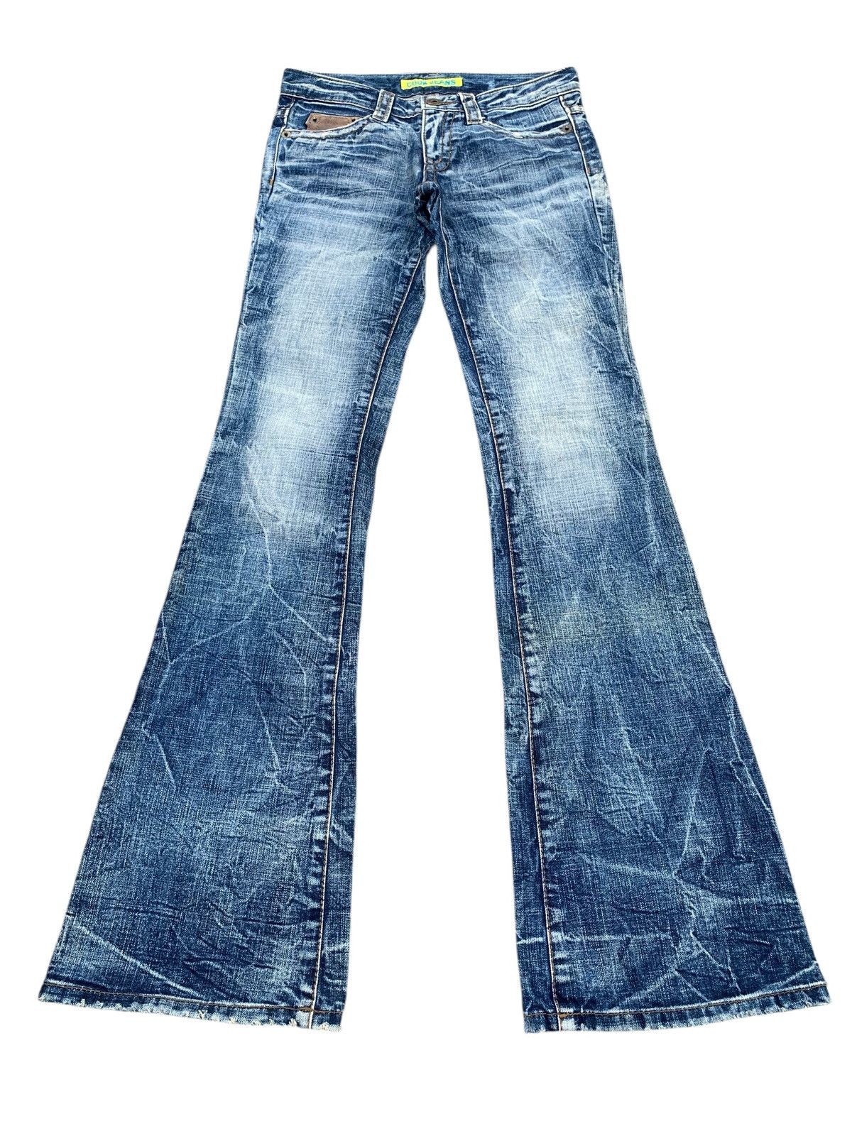 Tornado Mart Flare Cook Jeans Rusty Punk Japanese Distressed denim Size US 28 / EU 44 - 3 Thumbnail