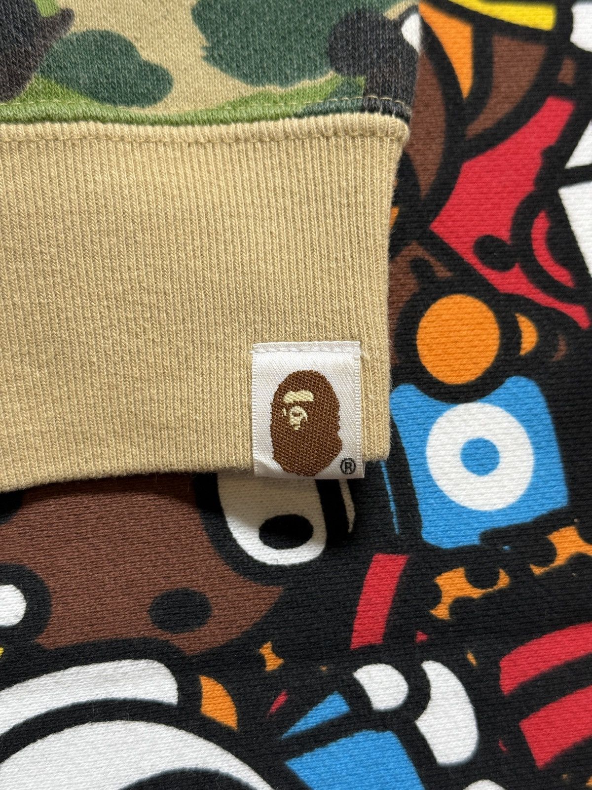 Bape A Bathing Ape X Mickey Mouse Green Camo Shark Hoodie Size S / US 4 / IT 40 - 7 Thumbnail