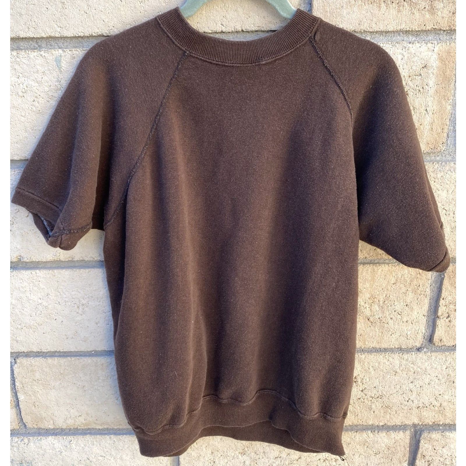 Vintage VINTAGE Casual Wear Creslan Acrylic Cotton Brown Short Sleeve Raglan Sweatshirt Shirt Men L Brown Pullover Raglan Vintage Sweatshirt Size US L / EU 52-54 / 3 - 4 Thumbnail