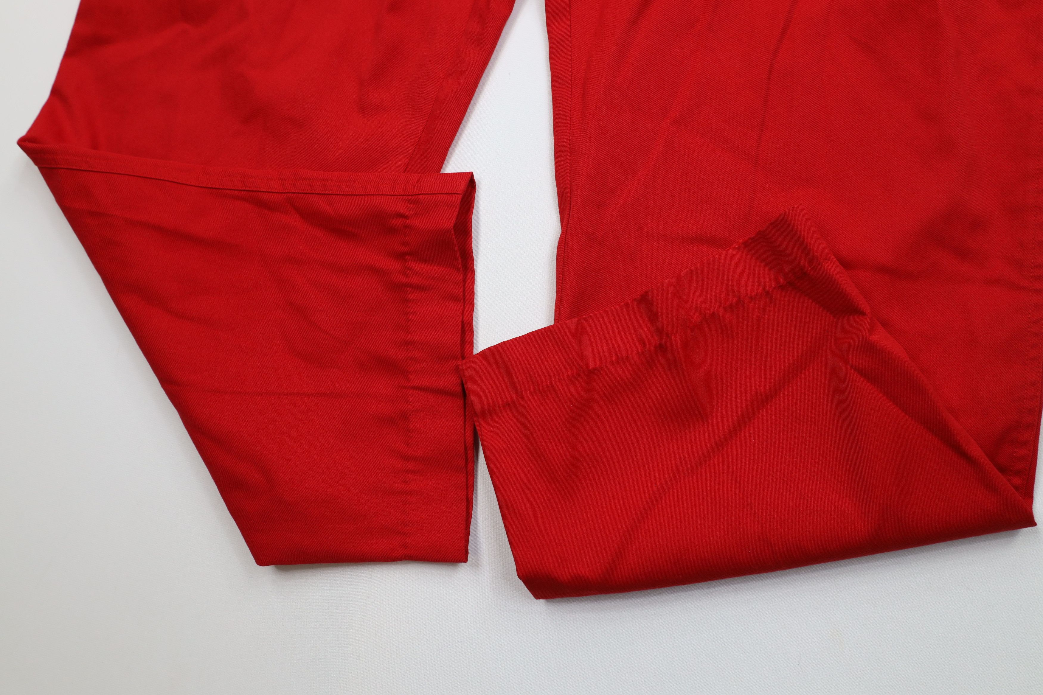 Woolrich Woolen Mills Vintage 90s Woolrich Wide Leg Utility Pants Trousers Red Size US 38 / EU 54 - 5 Thumbnail