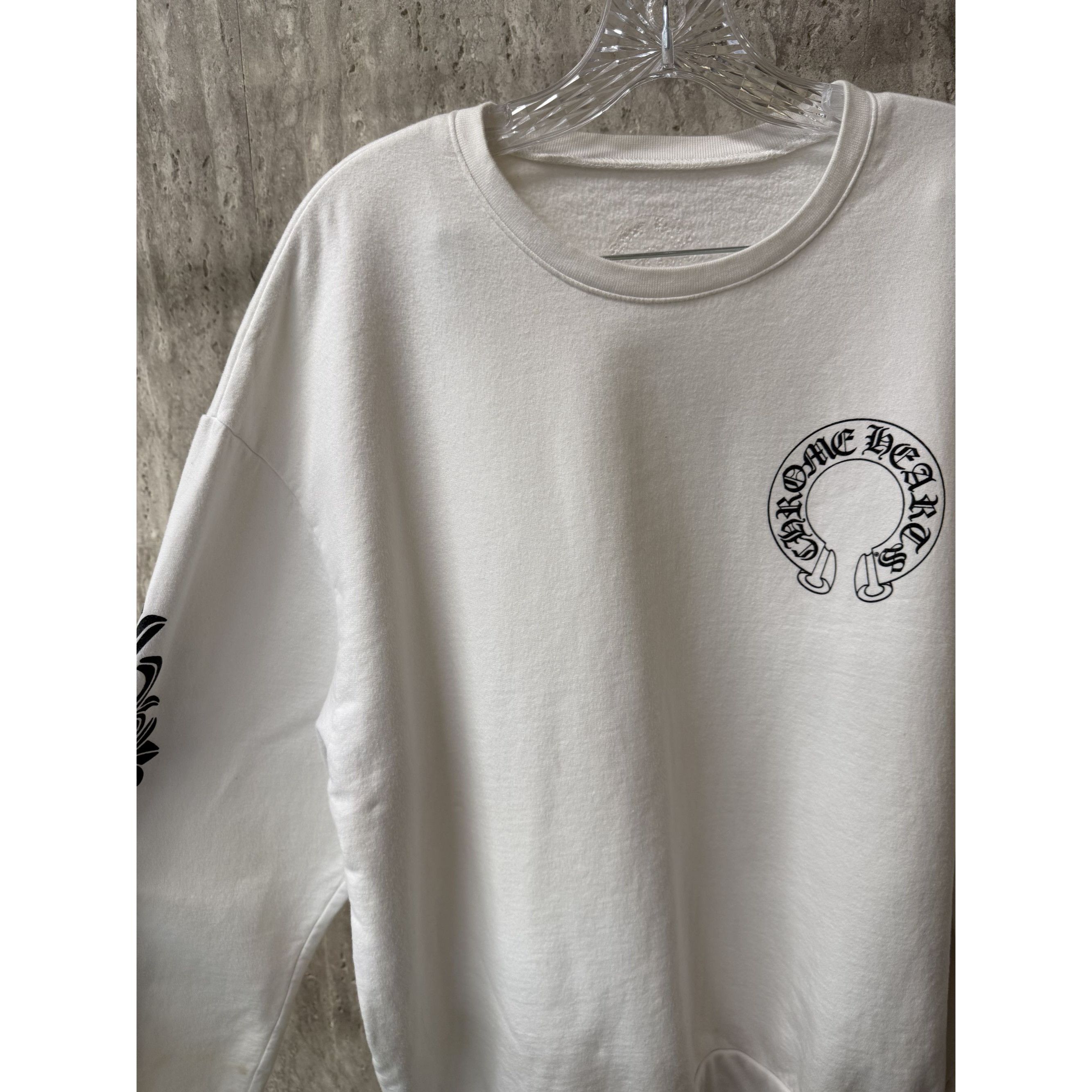 Chrome Hearts Chrome Hearts White Sweatshirt With Graphic Logo Print Large Size L / US 10 / IT 46 - 13 Thumbnail
