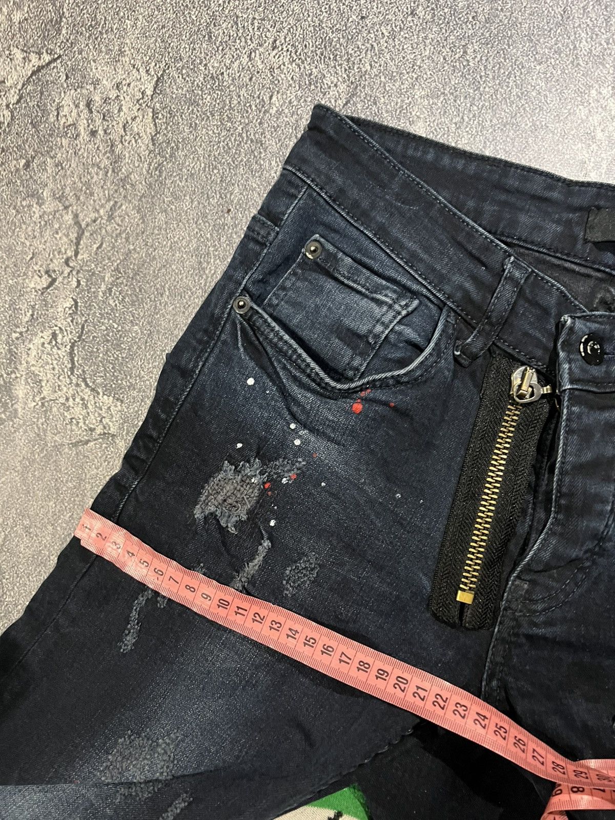 Japanese Brand Underground Dark Avant Garde Jean — Zipper Archive Faded 90 Size US 30 / EU 46 - 10 Thumbnail