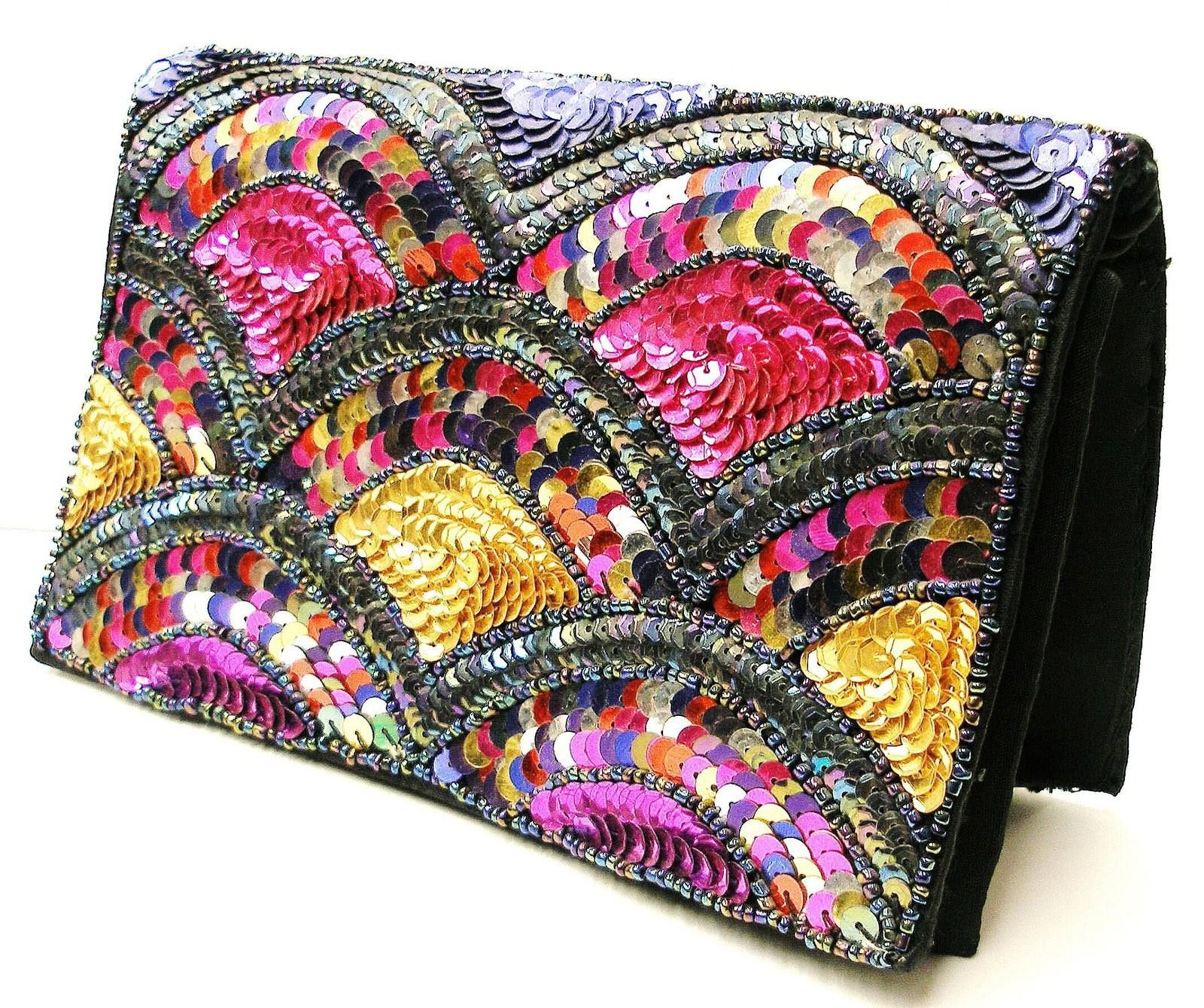 Designer Sequin Clutch Purse MOSAIC SHELL Size ONE SIZE - 1 Preview