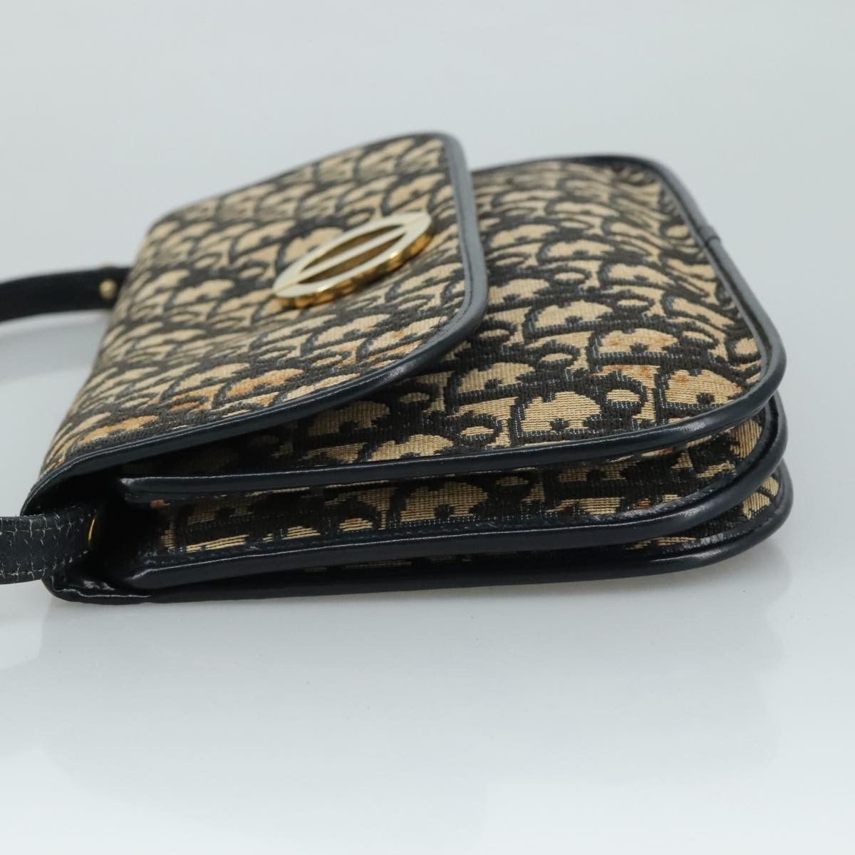 Dior DIOR Trotter Canvas Shoulder Bag Navy Gold Size ONE SIZE - 5 Thumbnail