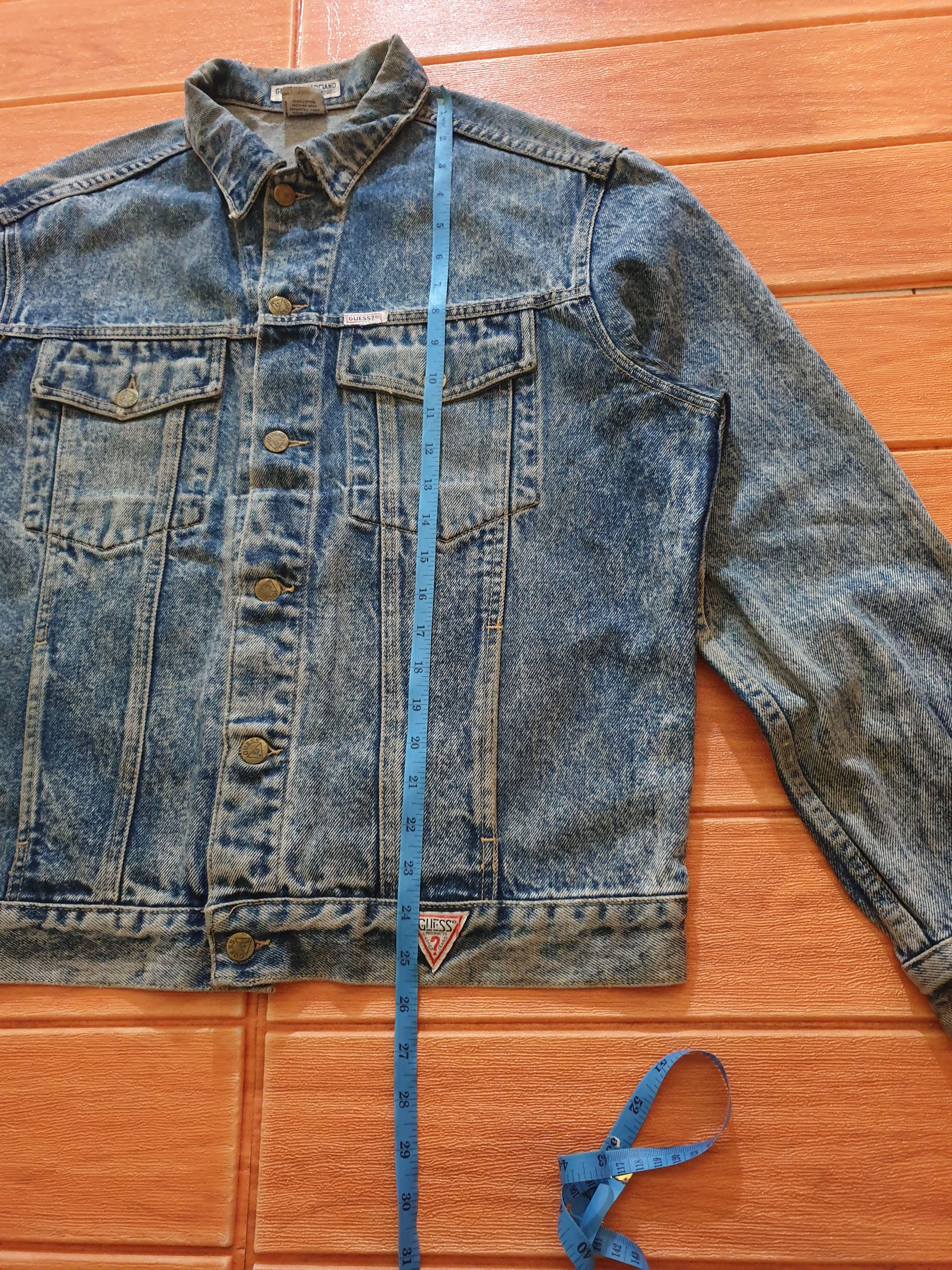 Guess 💥Vintage Guess Made in USA denim Jacket Size US L / EU 52-54 / 3 - 7 Thumbnail