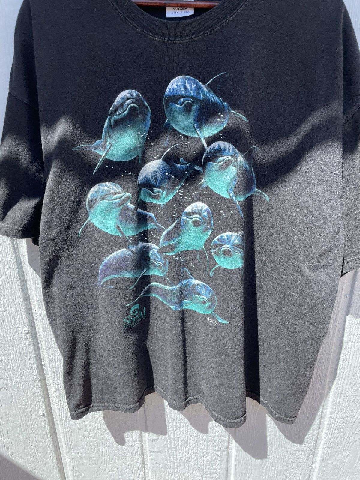 Other Vintage 90s Nature dolphins T-shirt Black XXL Size US XXL / EU 58 / 5 - 2 Thumbnail