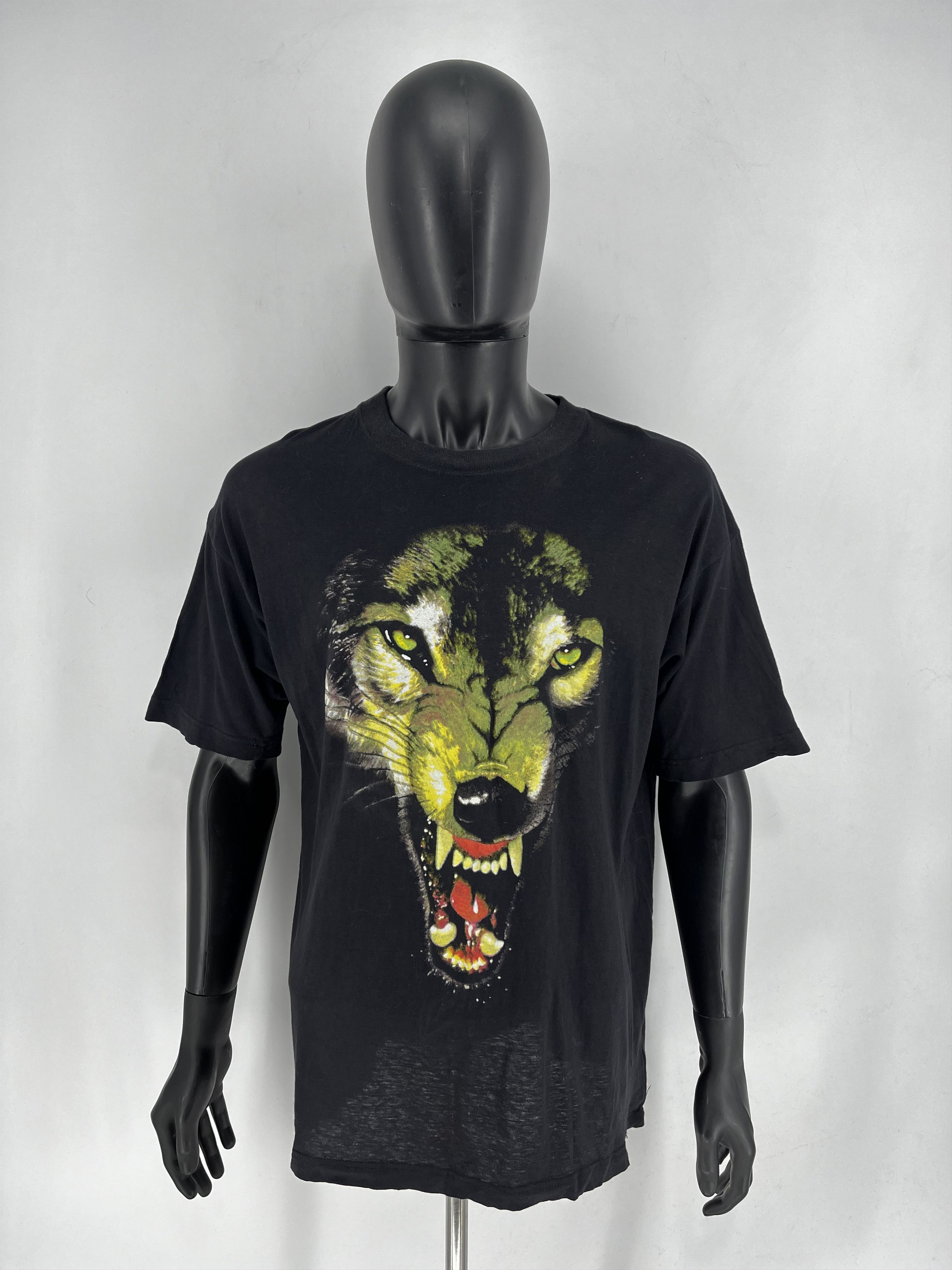 Band Tees Vintage 90s Wolf Face Boxy Fit Tee Toys Rock Size M Size US XL / EU 56 / 4 - 2 Thumbnail