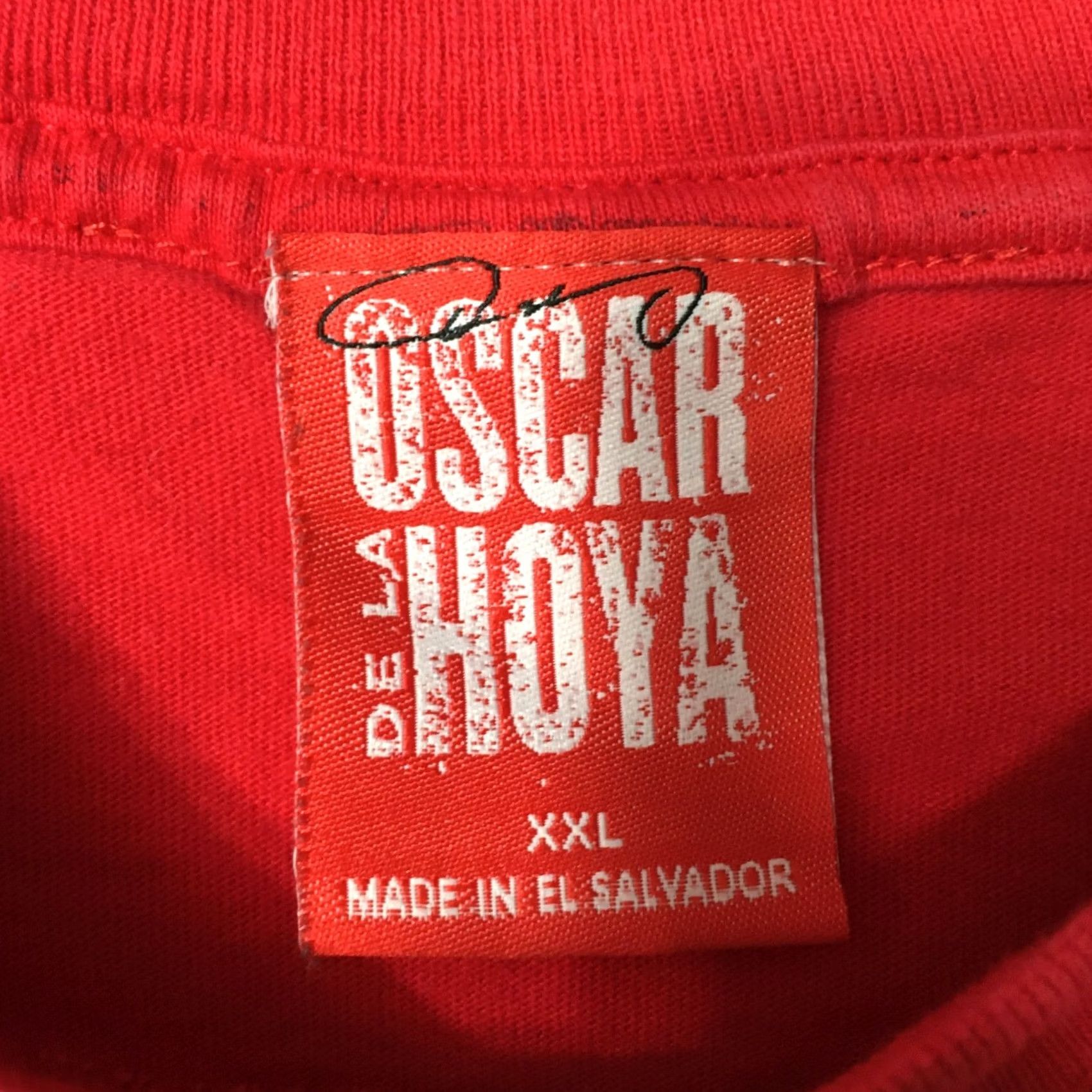 Vintage Oscar De La Hoya Shirt 2XL Red Boxing Graphic 100% Cotton T-Shirt Tee 92 Mens Size US XXL / EU 58 / 5 - 3 Thumbnail