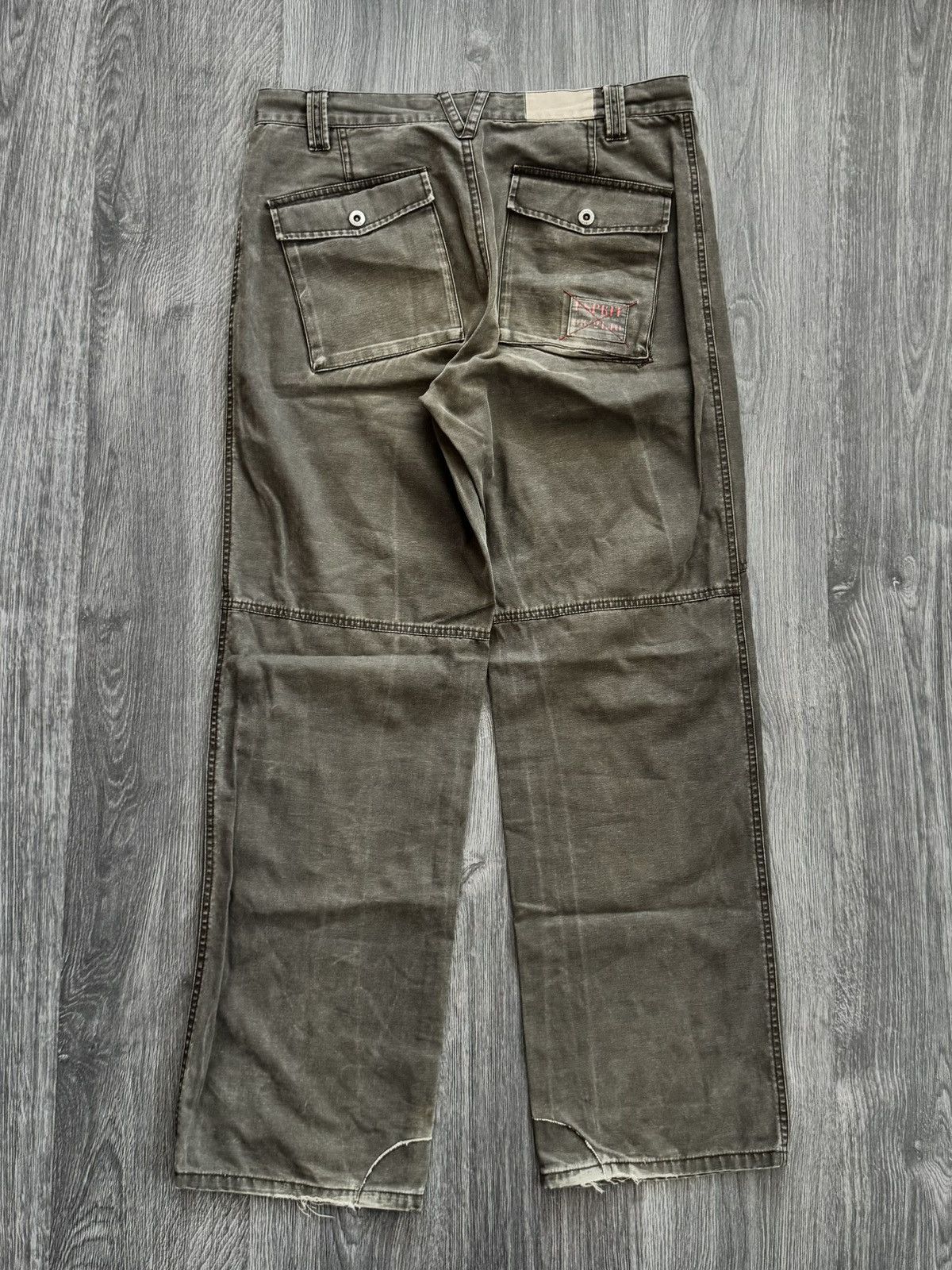 Japanese Brand Y2K Vintage Baggy Pocket Dable Knee Cargo Pants Size US 34 / EU 50 - 8 Thumbnail