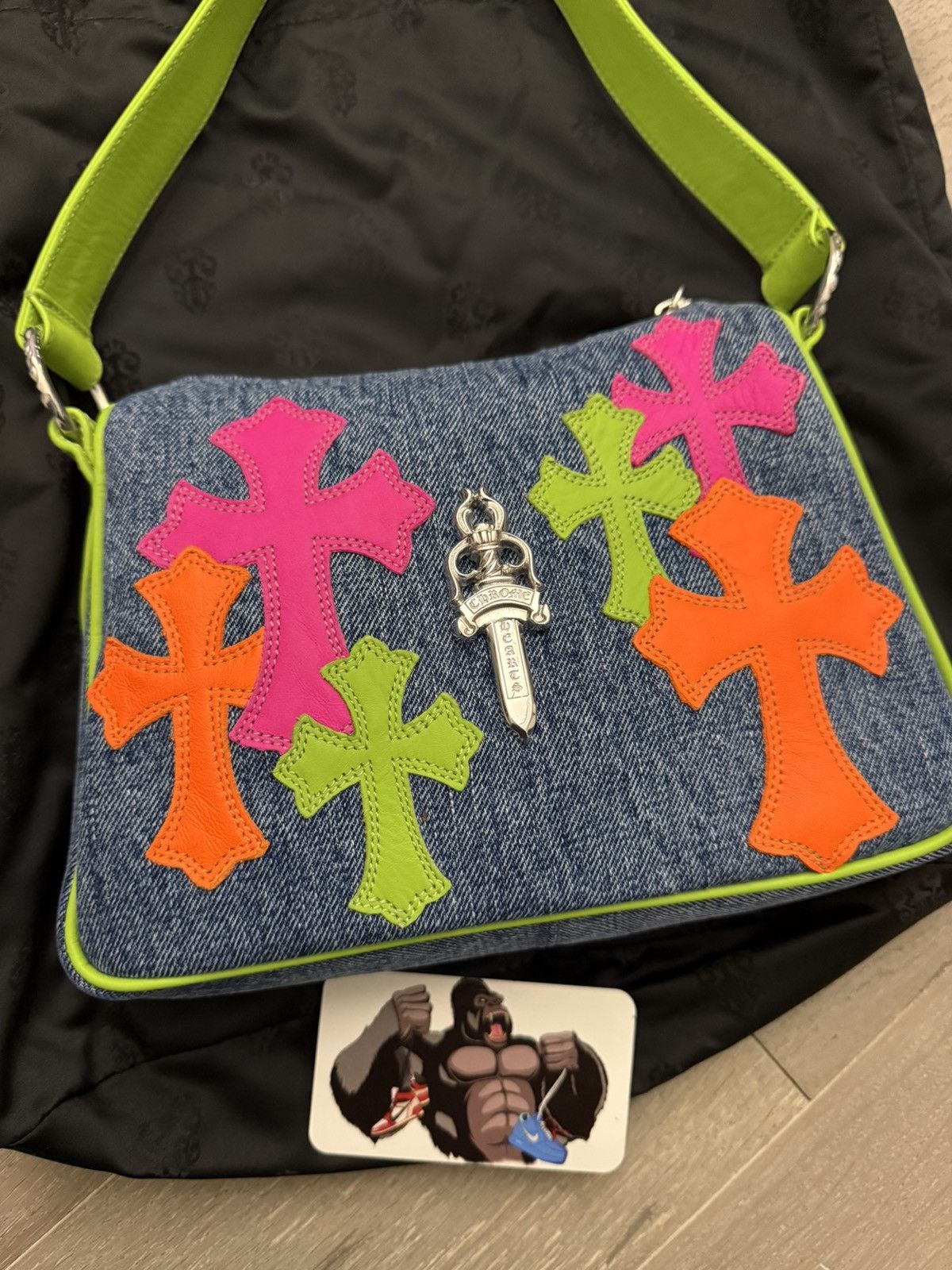 Chrome Hearts Chrome Hearts Denim Cross Patch Chicken Nugget Bag Size ONE SIZE - 3 Thumbnail