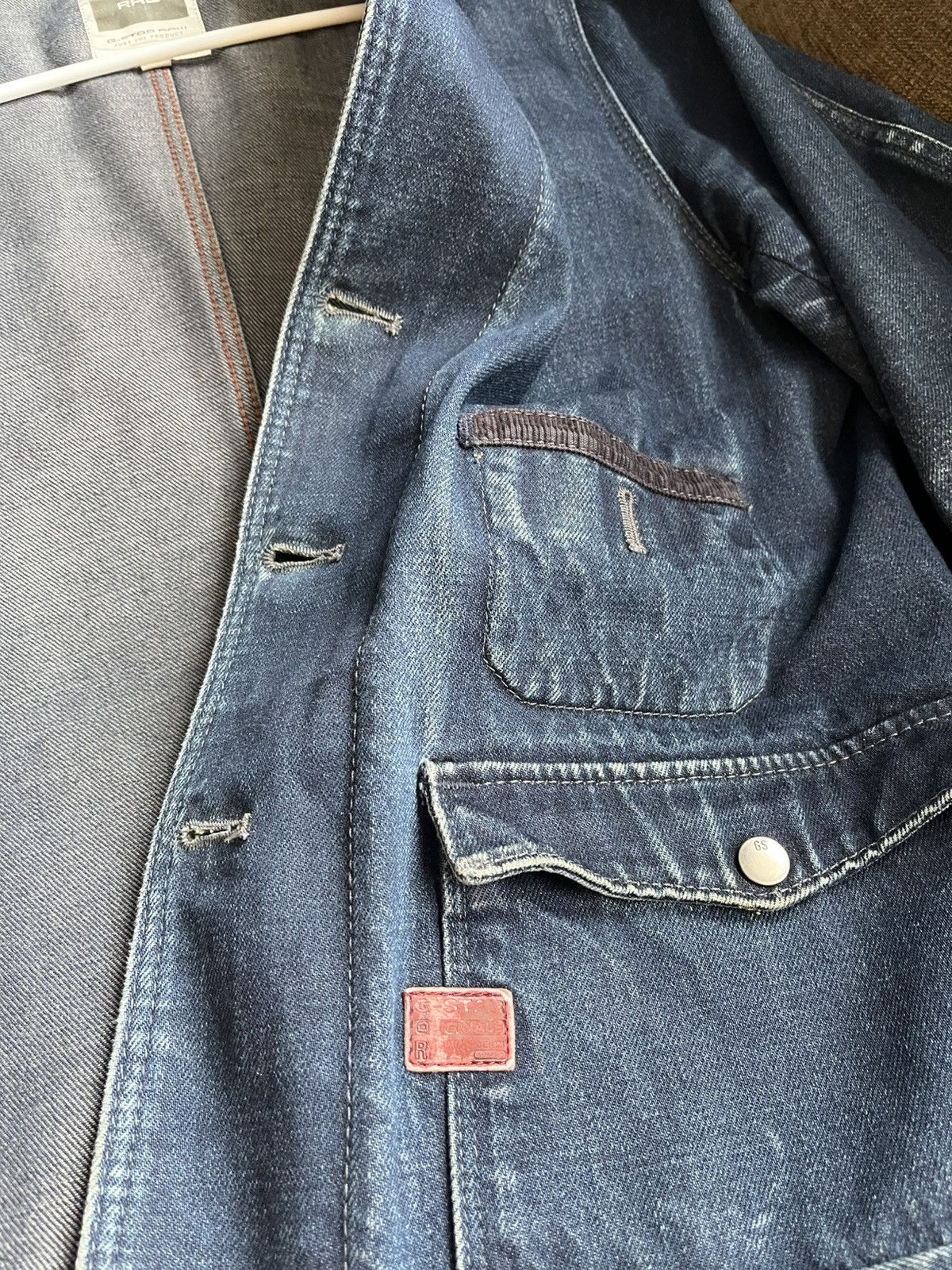 G-Star G-STAR men's hunter-Slim Japanese denim chore/blazer Size US M / EU 48-50 / 2 - 7 Thumbnail