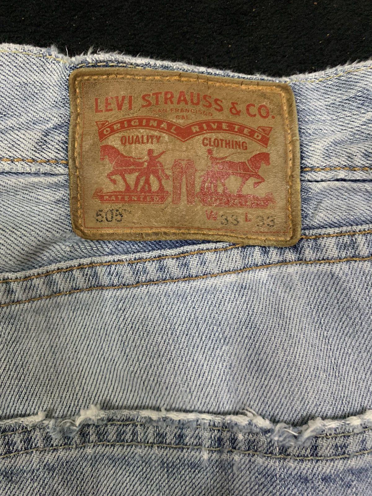 Levi's Vintage Clothing Vintage Y2K Levis 505 Blue Wash Straight Leg Jeans 33x28 Size US 33 - 14 Thumbnail