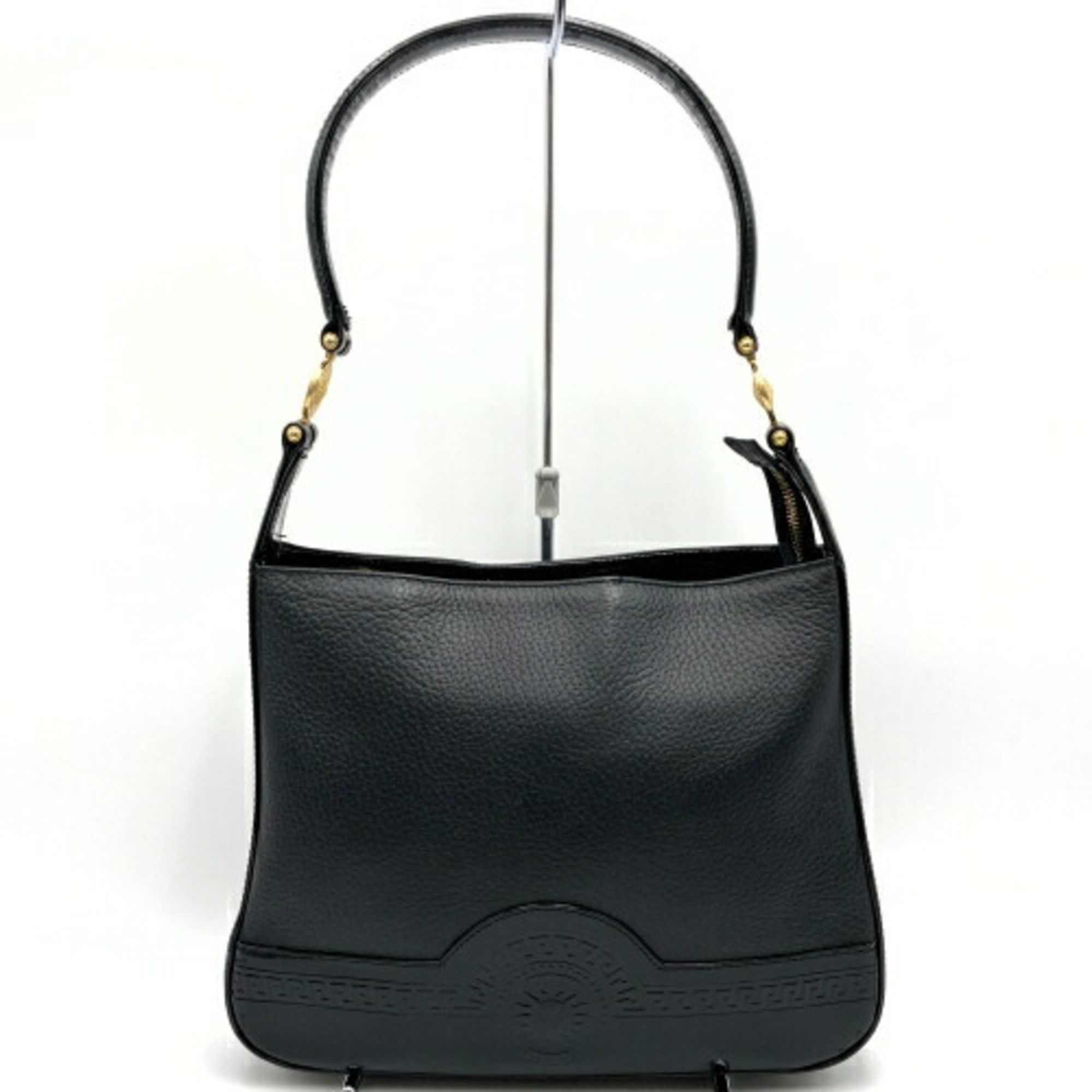 image of Versace Shoulder Bag Sunburst Sun Black Leather Enamel Versace Itrt838Ccynn, Women's