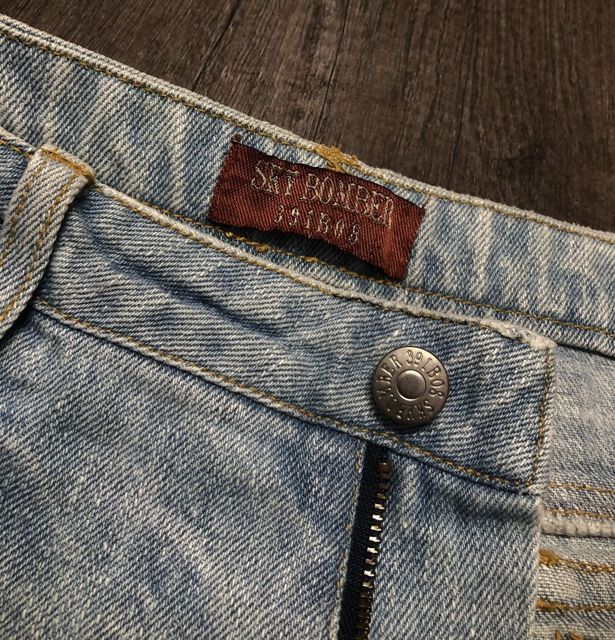 Japan Blue × Japanese Brand SKY BOMBER 391B08 Distressed Jeans Size US 32 / EU 48 - 7 Thumbnail