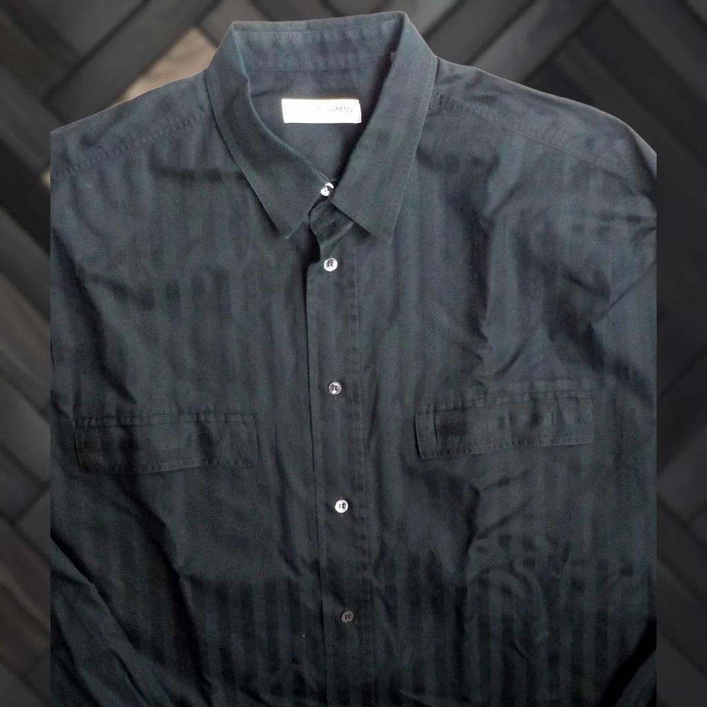 Vintage VTG BILL KAISERMAN Shadow Stripe L/S Sport Shirt Black 2XL IT: 52 US: XXL Men Shirt Size US XXL / EU 58 / 5 - 1 Thumbnail