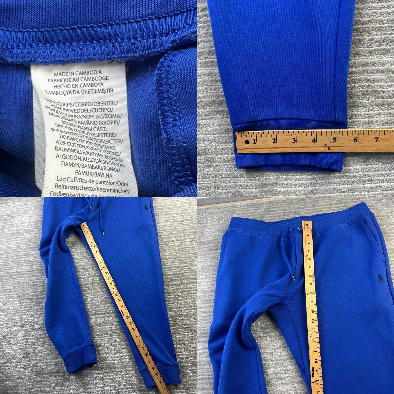 Polo Ralph Lauren Polo Ralph Lauren Pants Mens XL Blue Joggers Double Knit Tech Fleece Size US XL / EU 56 / 4 - 8 Thumbnail
