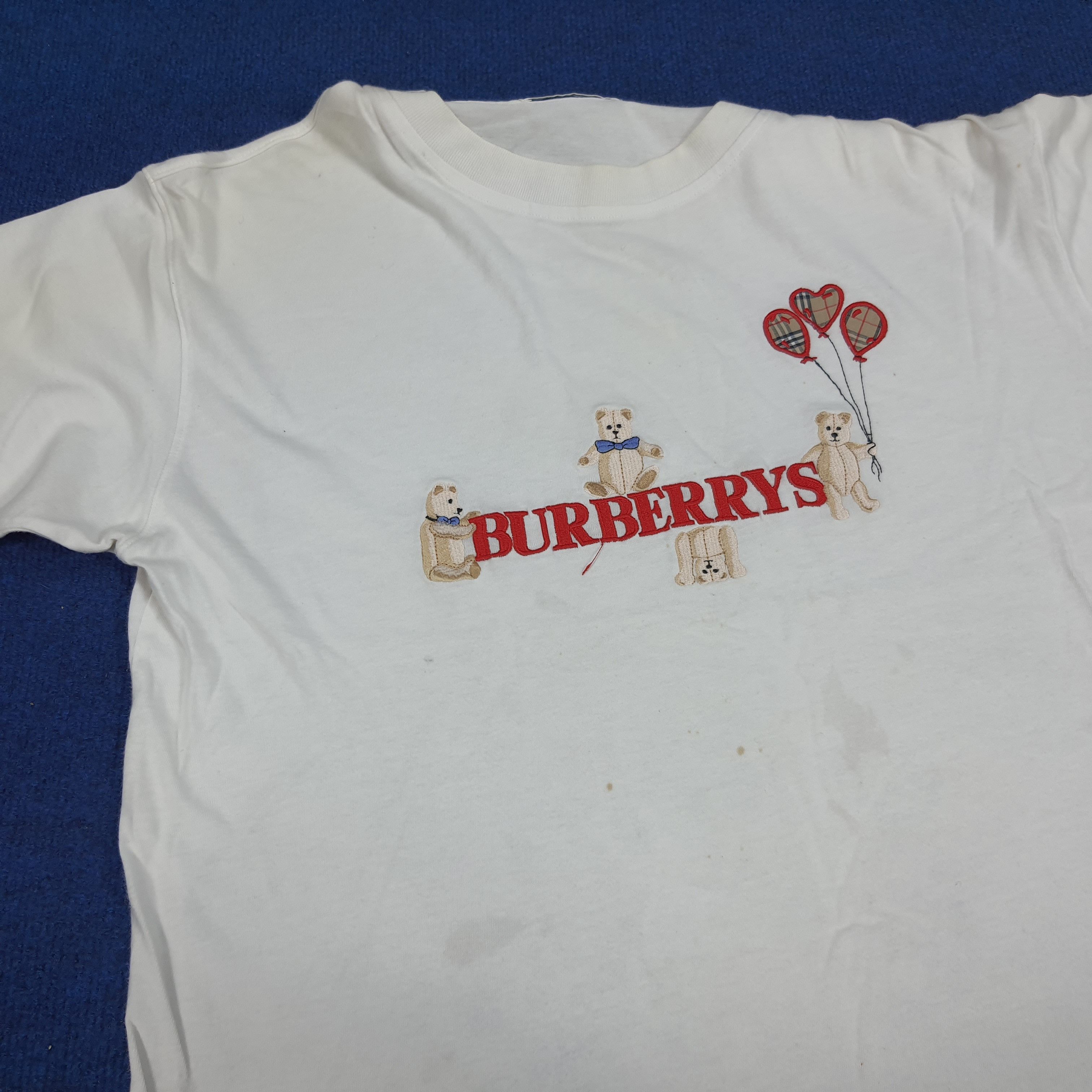 Burberry × Vintage Vintage Burberrys Spell Out Bear Embroidery Tshirt Size US L / EU 52-54 / 3 - 5 Thumbnail