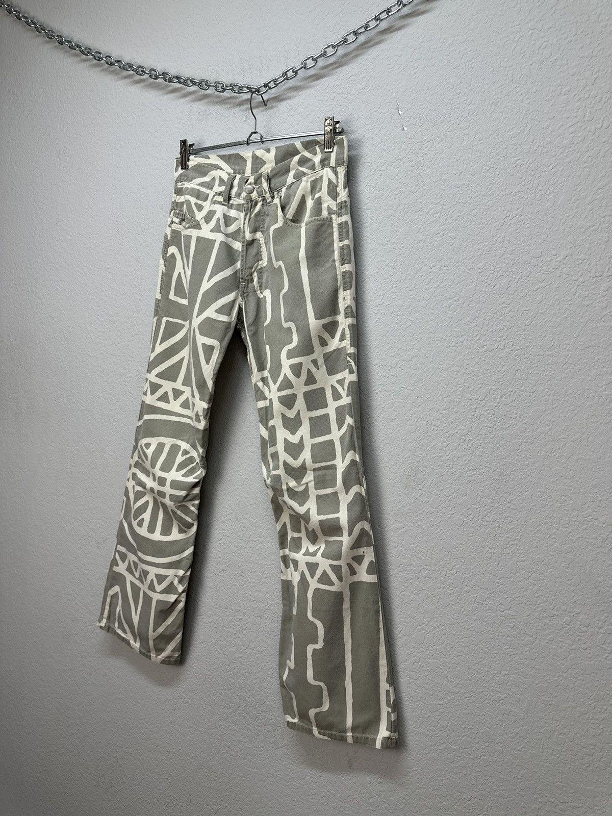 Japanese Brand Vintage Diesel Reckflay Special Flared Faded denim Jeans Y2K Size 29" - 4 Thumbnail