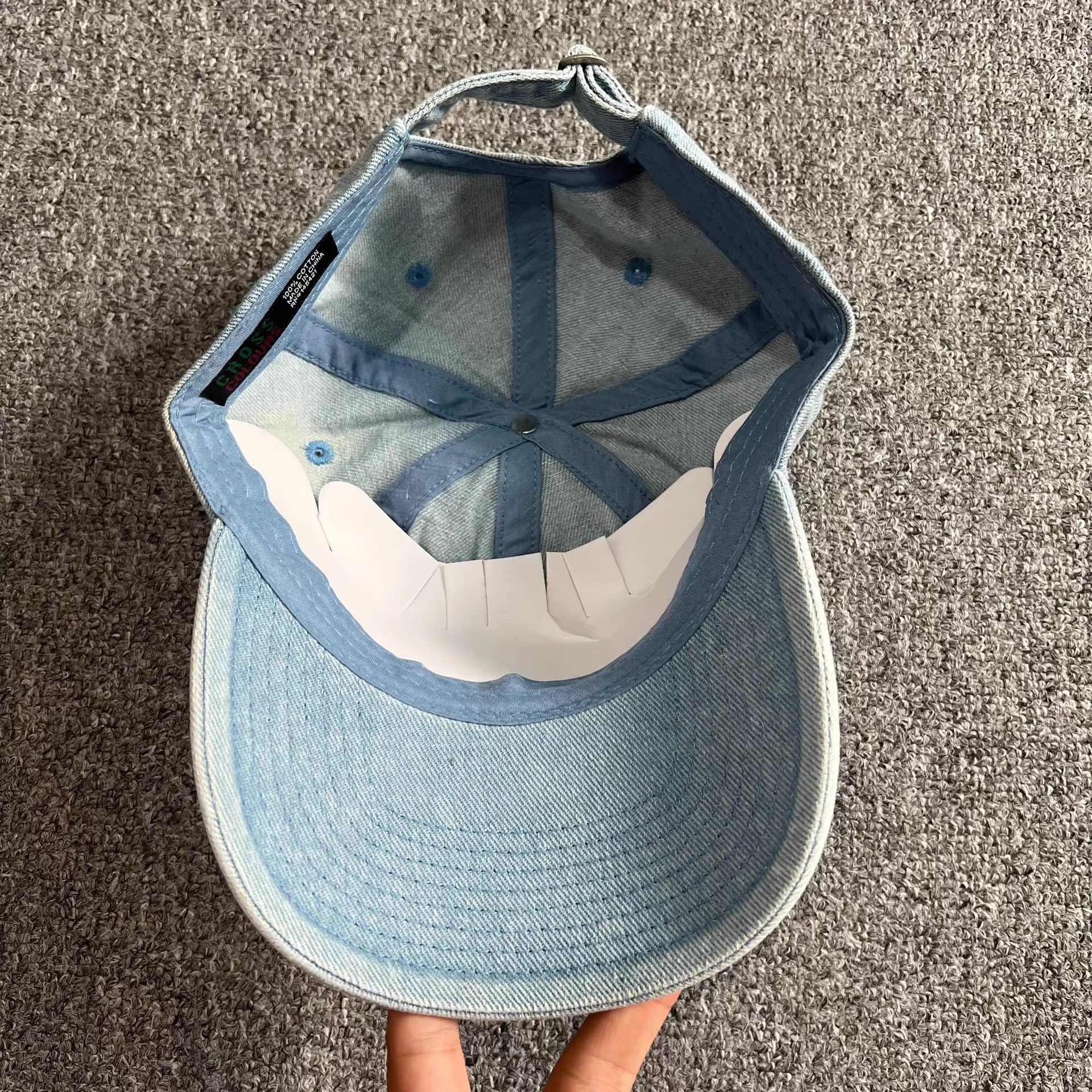 Cross Colours Cross ColoursWashedEmbroidered Curved Brim Baseball Cap Q7 Size ONE SIZE - 3 Thumbnail