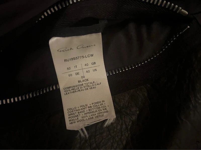 Rick Owens Rick Owens SS18 Dirt Raglan Black Leather Bomber Jacket Size US M / EU 48-50 / 2 - 6 Thumbnail
