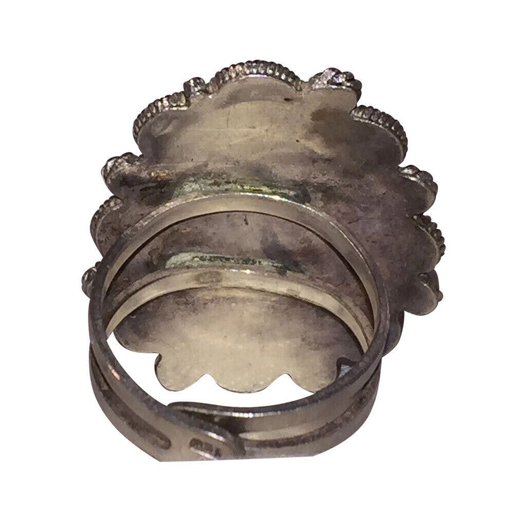Designer Artisan Sterling Silver Azurite Israeli Ring Alot Stone Size ONE SIZE - 6 Thumbnail