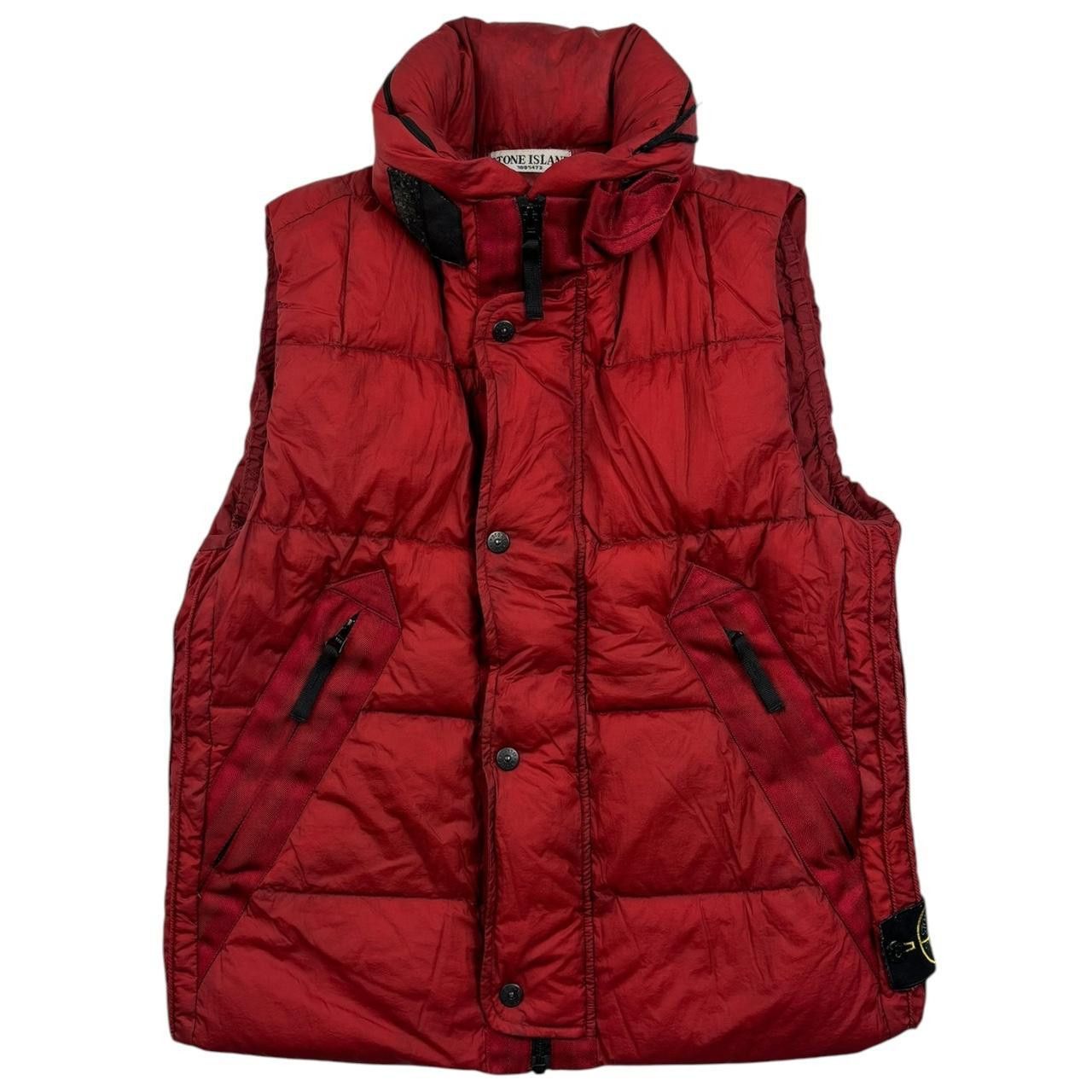 Stone Island Stone Island Opaque Nylon Tela Puffer Gilet Red - Medium Size US M / EU 48-50 / 2 - 2 Thumbnail