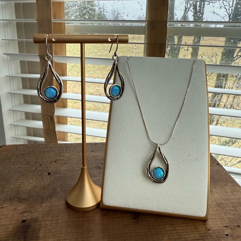 Other 4pc Artisan Blue Opal 925 Sterling Silver Hook Earrings Liqu Size ONE SIZE - 9 Thumbnail
