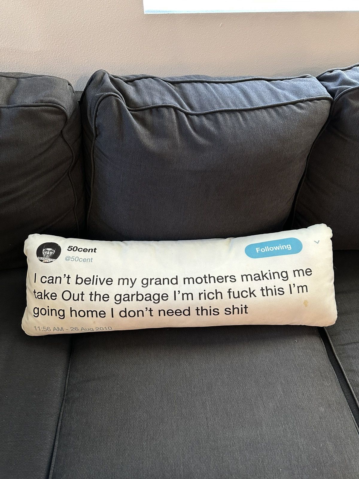 Pizza Slime Pizza Slime Tweet Pillow - 50 Cent Size ONE SIZE - 2 Thumbnail