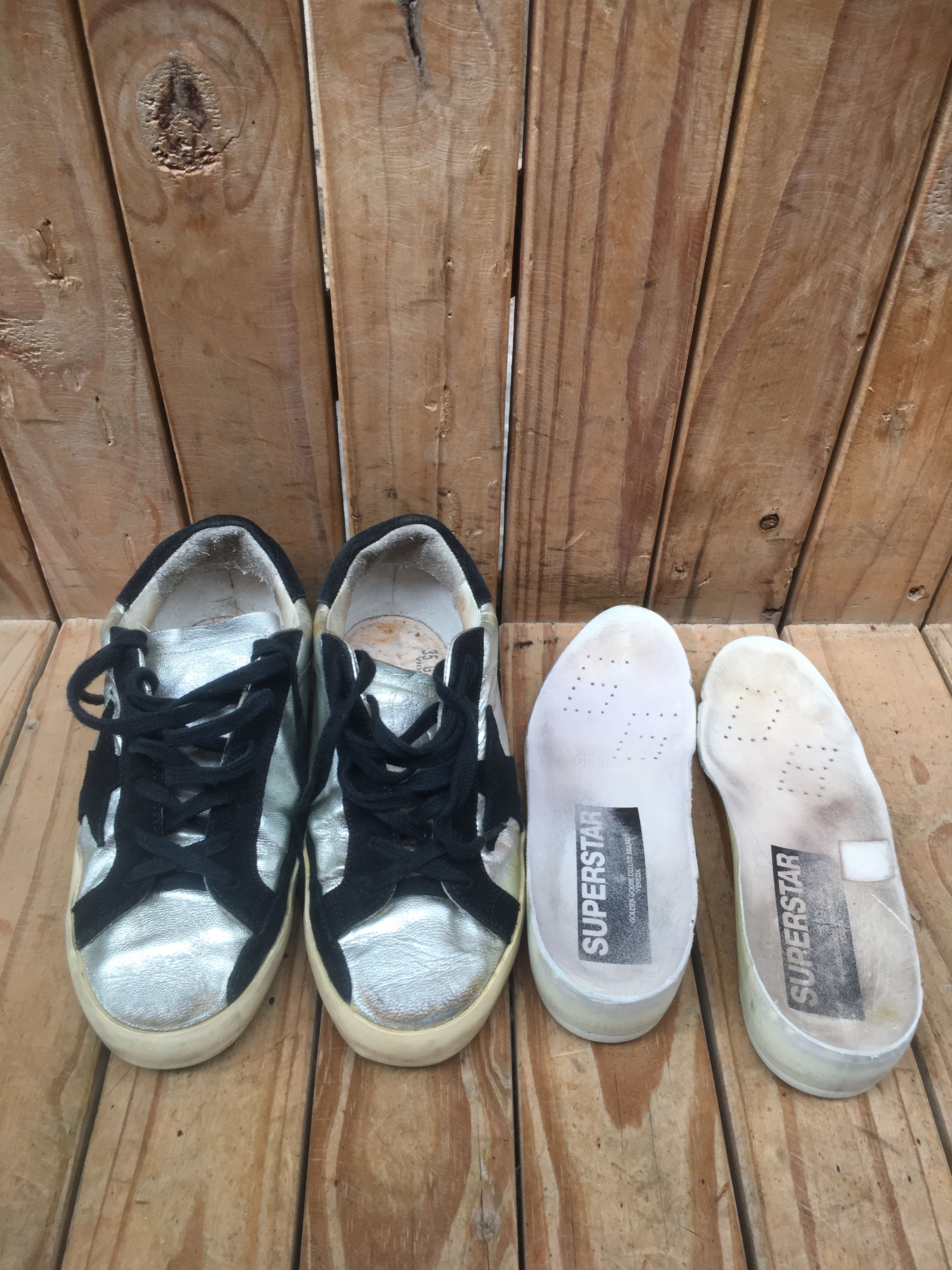 Golden Goose Golden Goose silver patent sneakers size UK 35 Size US 5 / IT 35 - 15 Thumbnail