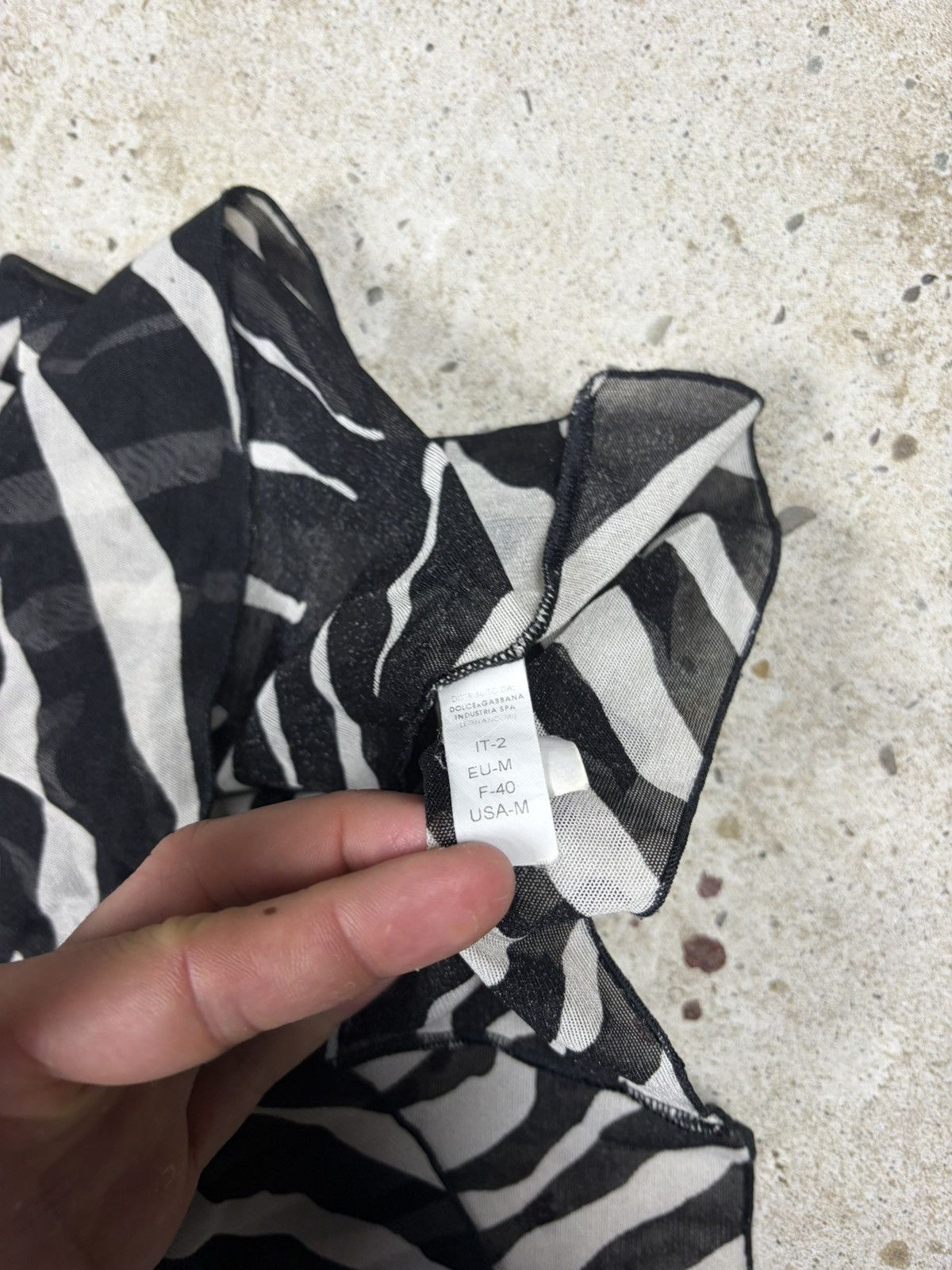 Dolce & Gabbana 2000s Dolce & Gabbana Underwear Mesh Zebra Print Mini Dress Size M / US 6-8 / IT 42-44 - 8 Thumbnail