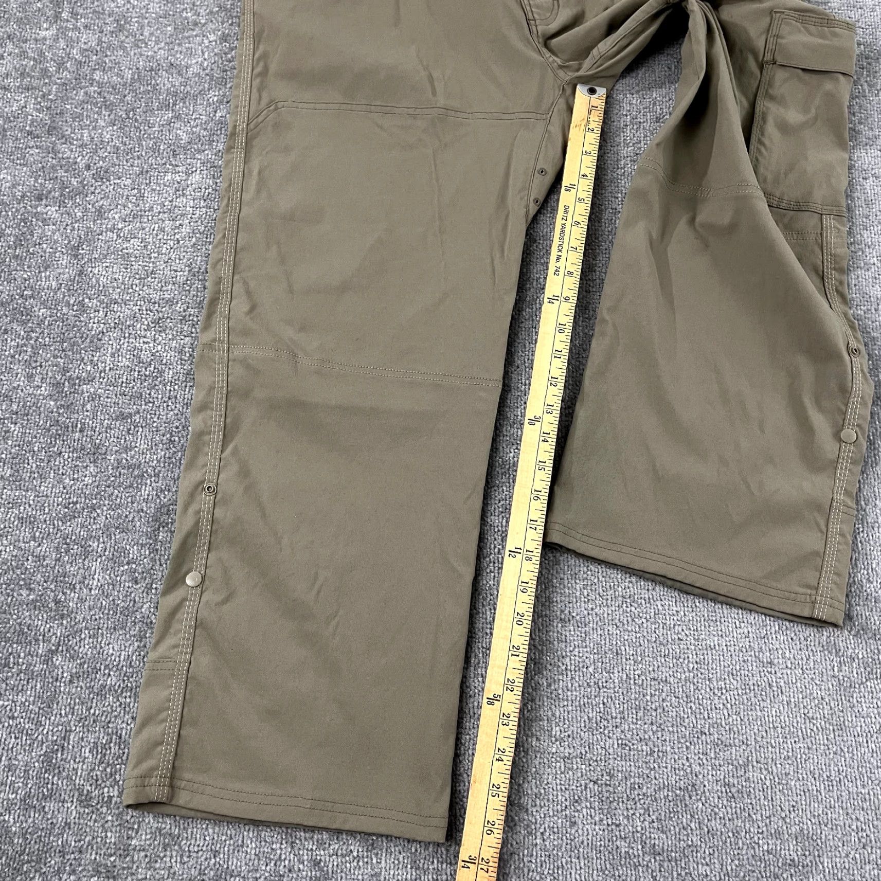 Prana VINTAGE Prana Men's Pants XL 30" Brown Chino Straight Leg Belted Hiking Climbing Size US 36 / EU 52 - 5 Thumbnail
