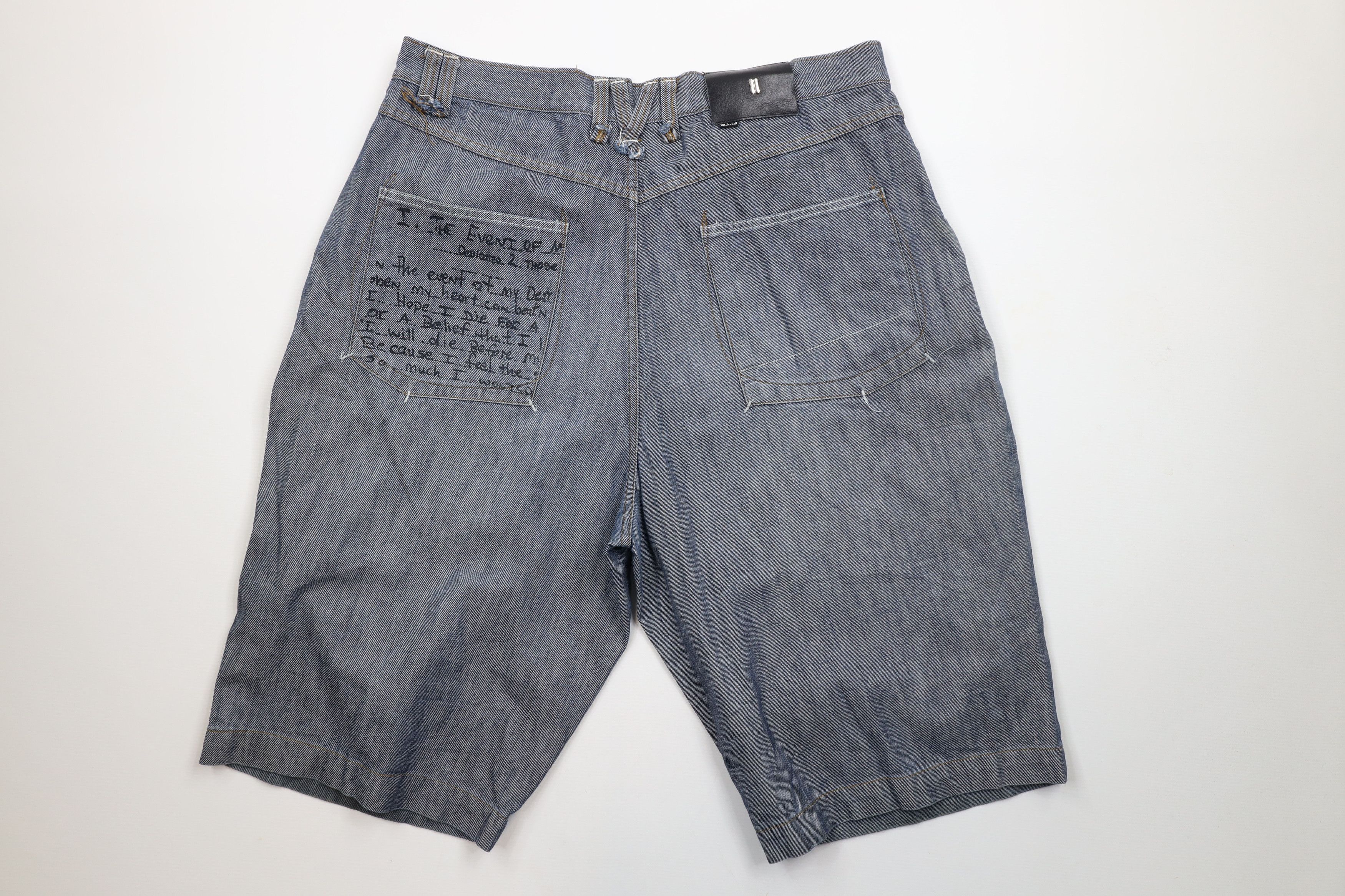 Vintage Vintage 90s Y2K Makaveli Baggy 2Pac Hip Hop Rap Denim Shorts Size US 40 / EU 56 - 11 Thumbnail