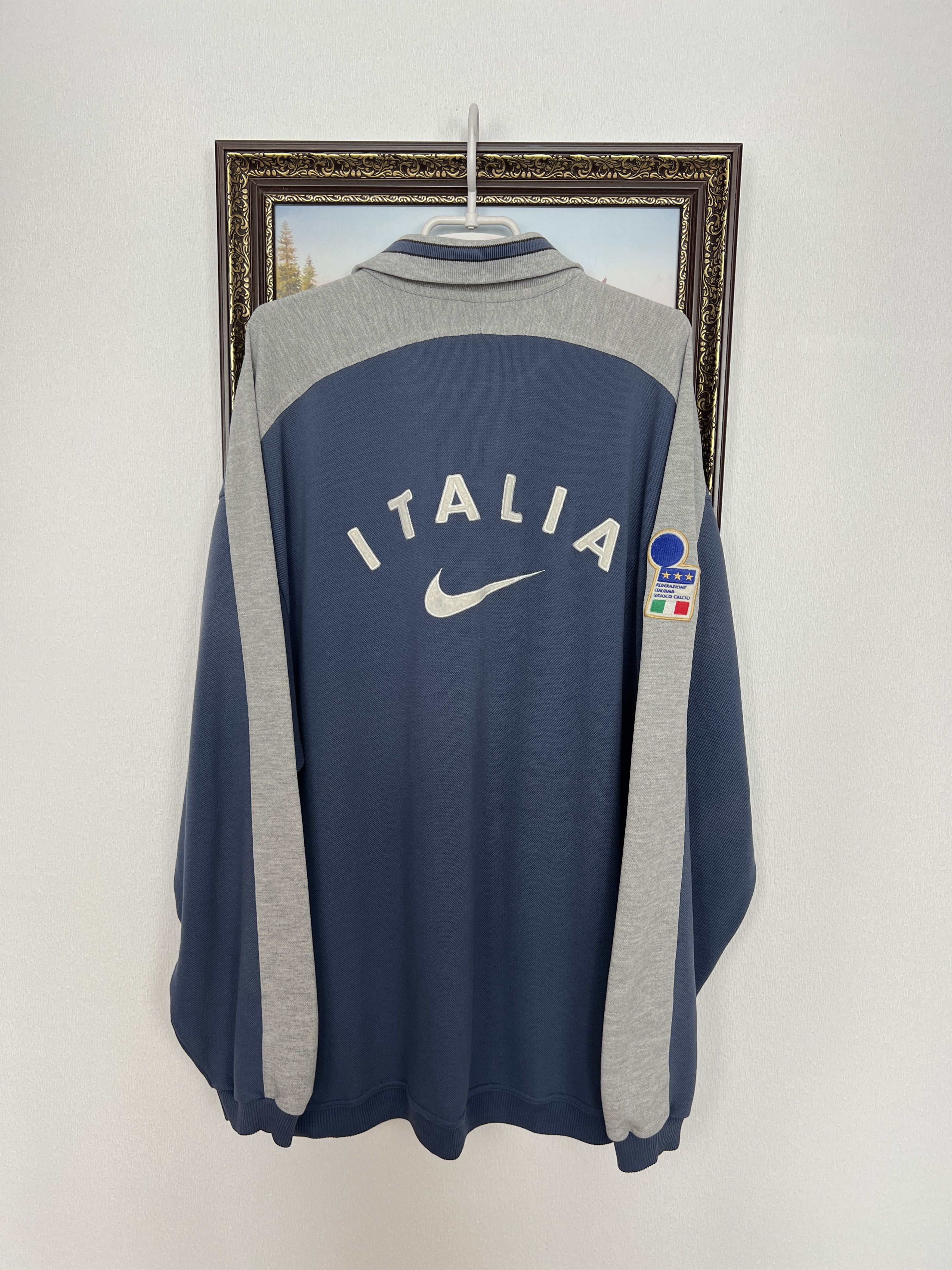Nike Vintage 90's Nike Italy Football Sweatshirt Soccer Track Top Size US L / EU 52-54 / 3 - 11 Thumbnail