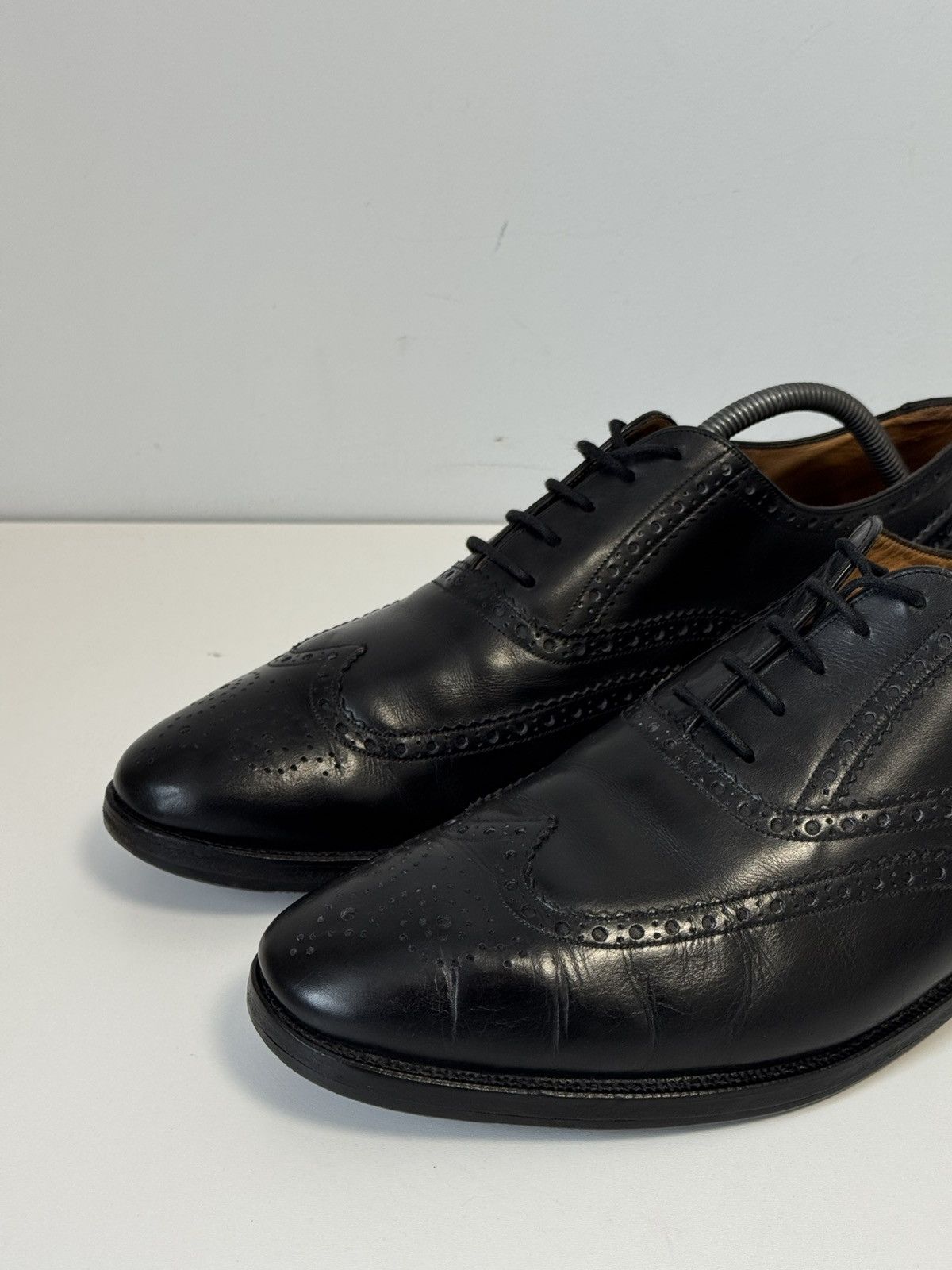 Barker Barker Black Leather Wingtip Brogue Oxford Shoes US 10.5 Size US 10.5 / EU 43-44 - 3 Thumbnail