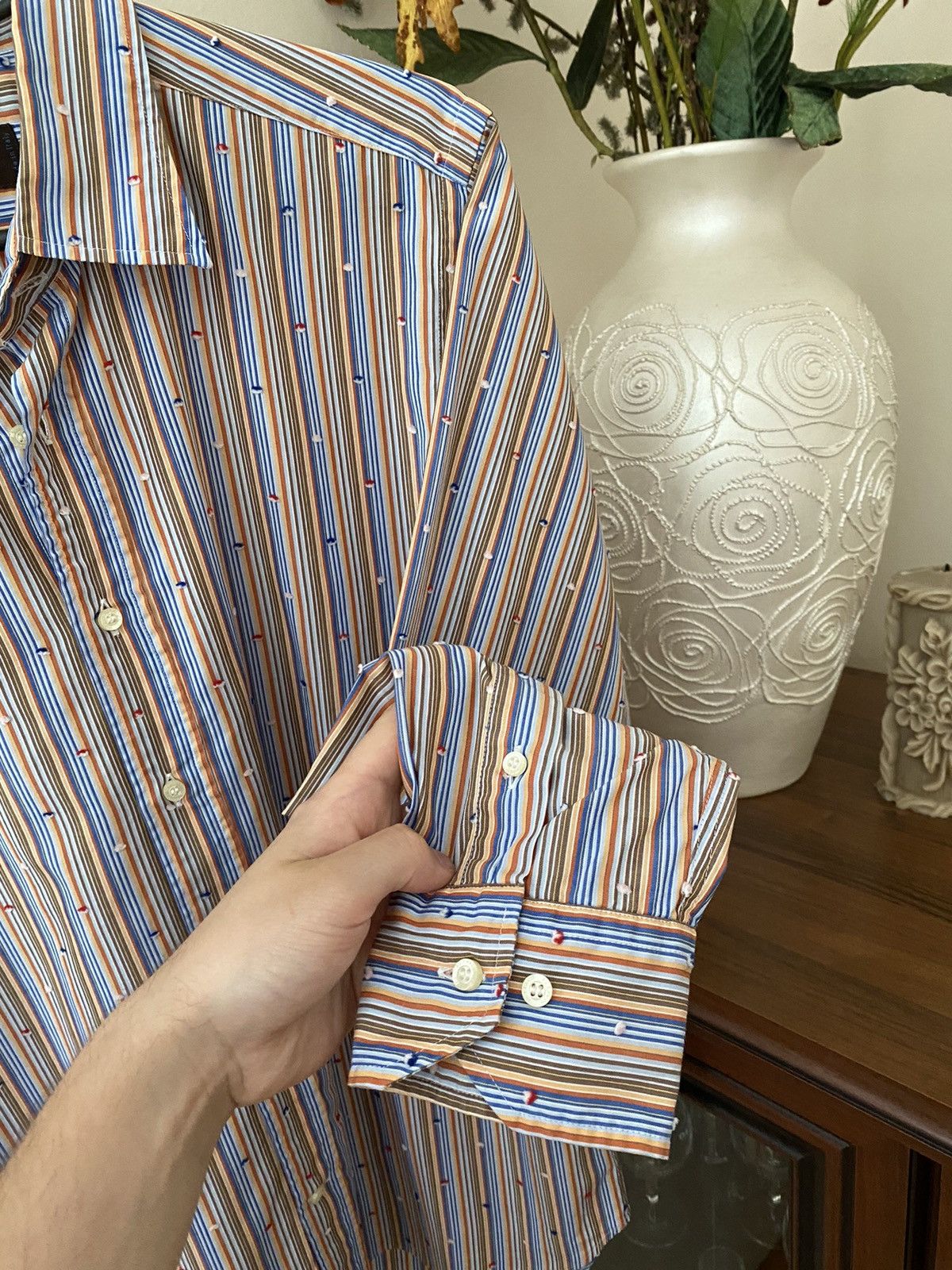 Etro × Vintage Vintage Etro Button Up Shirt Size US XL / EU 56 / 4 - 4 Thumbnail