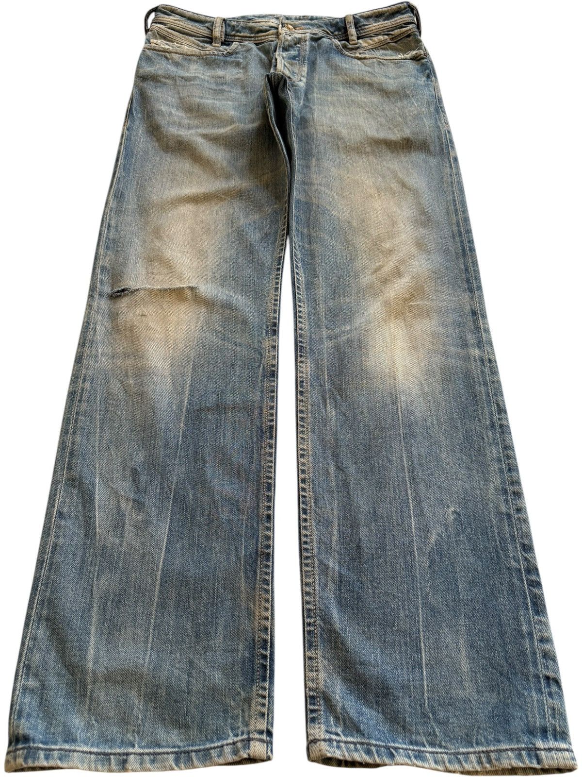 Diesel Vintage Italy Diesel Poiak Mud Wash Distressed Loose Jeans Size US 32 / EU 48 - 1 Thumbnail