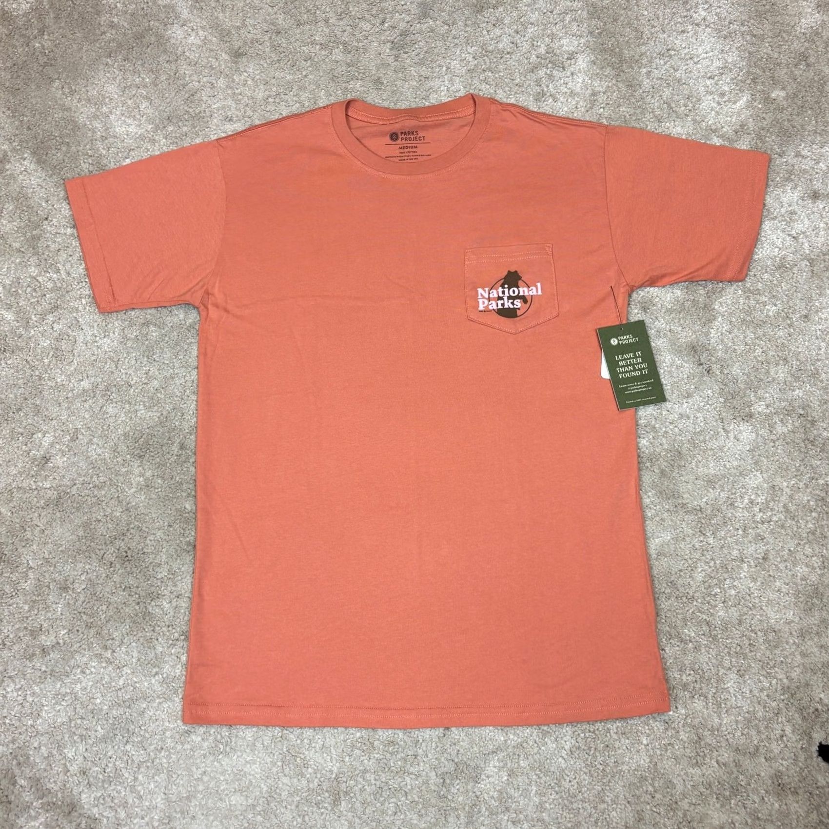 Parks Project VINTAGE Parks Project Our National Parks Puff Print Pocket T Shirt Men's L Pink Size US L / EU 52-54 / 3 - 3 Thumbnail