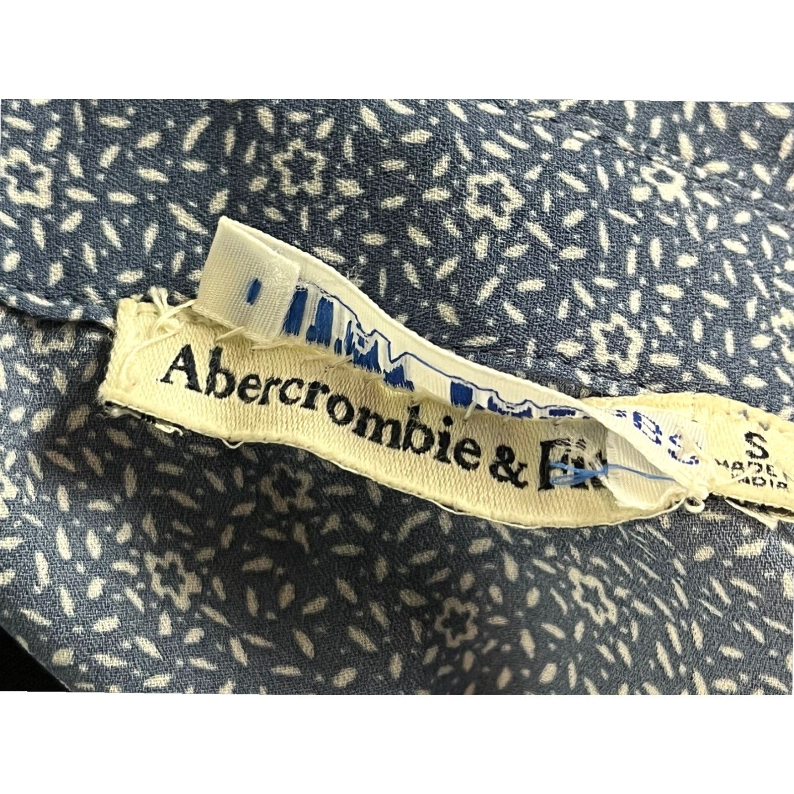 Abercrombie & Fitch Abercrombie & Fitch Floral Shirt Dress Blue Small Women Size S / US 4 / IT 40 - 7 Thumbnail