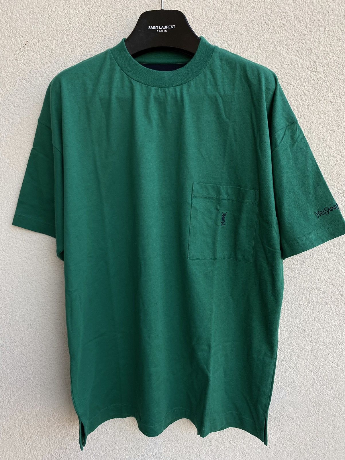 Oversized Tee Shirt Ysl 90s YSL T-Shirt Green Oversized