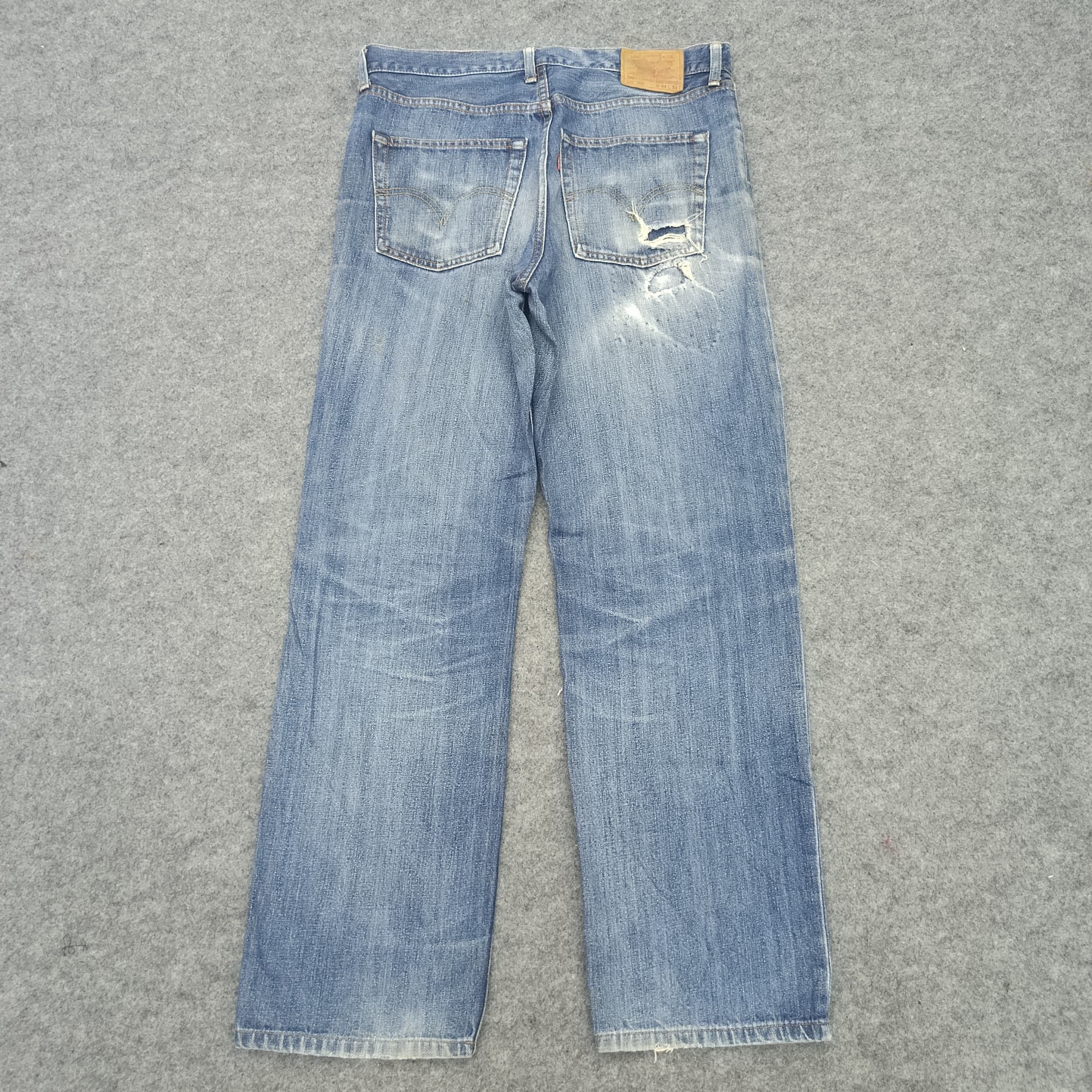 Japanese Brand 💥Vintage Levis 502 Distressed Denim Kurt Cobain Style Size US 34 / EU 50 - 2 Thumbnail